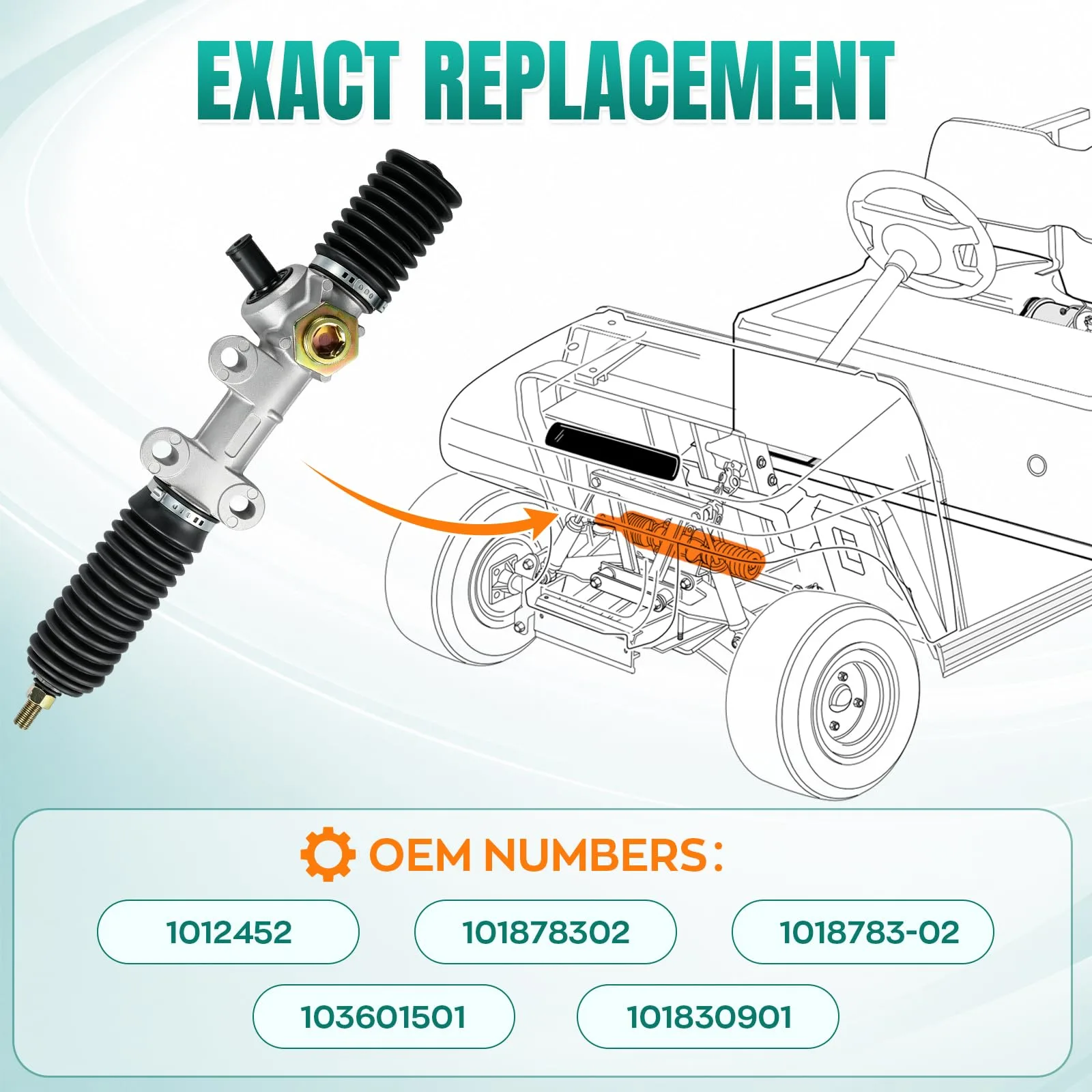GOPRMACE Steering Gear Box for Club Car DS, Carryall & Turf image 4