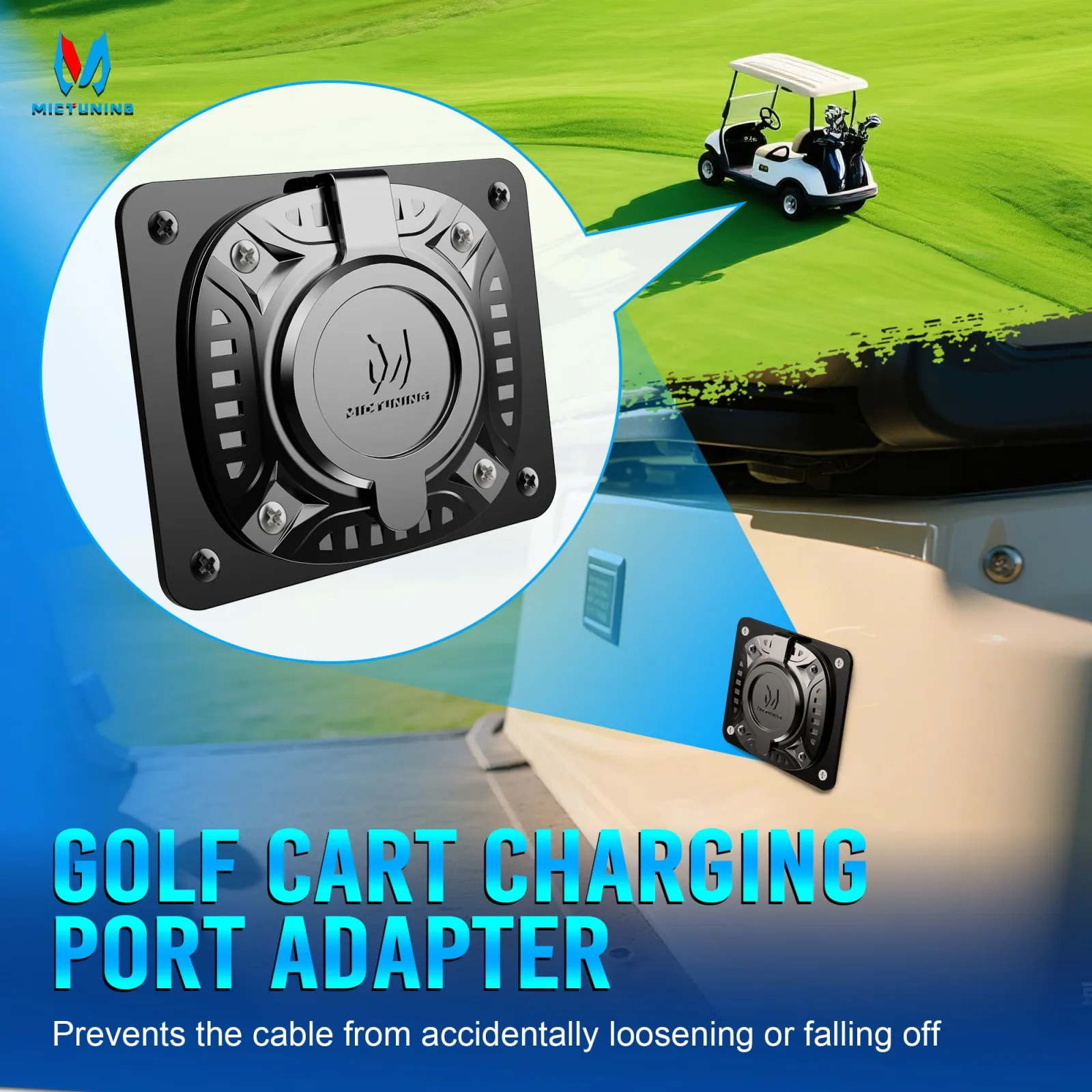 MICTUNING E-Z-GO TXT 4-Hole Charging Port Adapter image 3