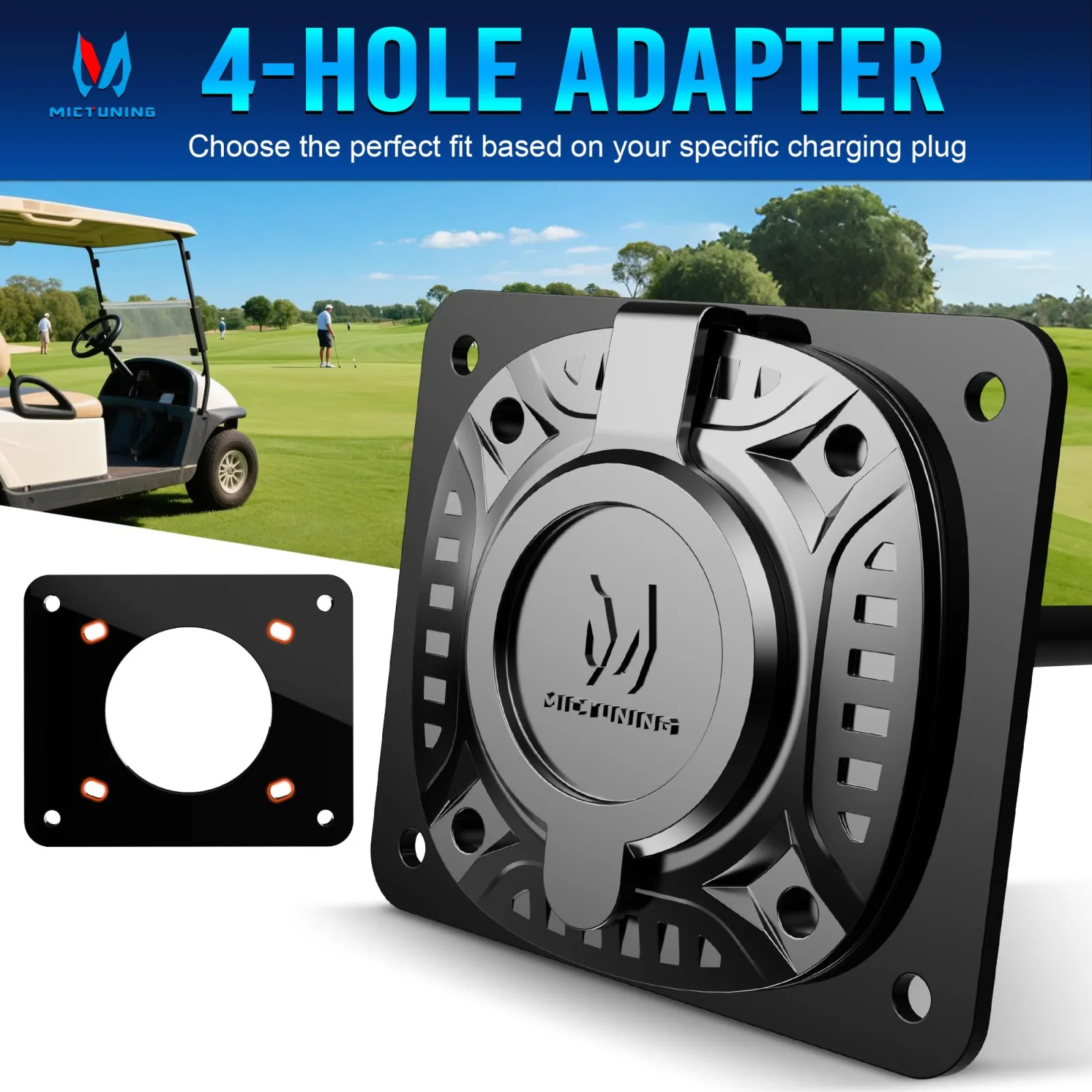 MICTUNING E-Z-GO TXT 4-Hole Charging Port Adapter image 4