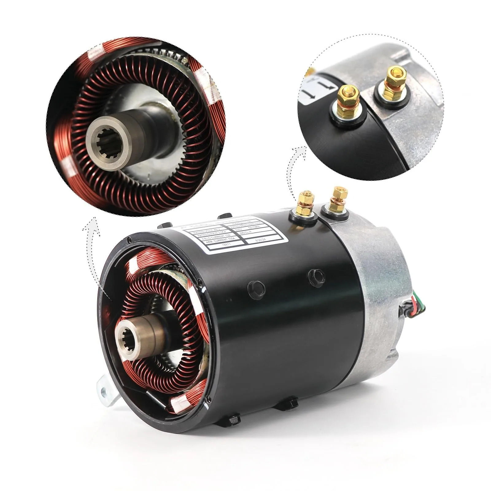 сYKKxBKGM 48V 3.7 kW Golf Cart Motor, 2-Pack image 4