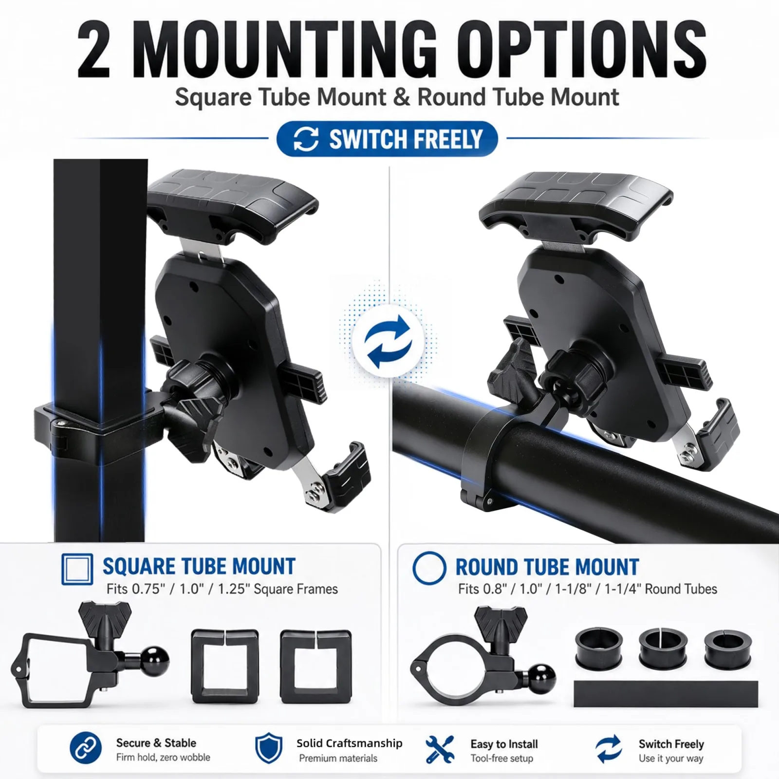 Roykaw G-0746 Golf Cart Phone Holder Mount image 3
