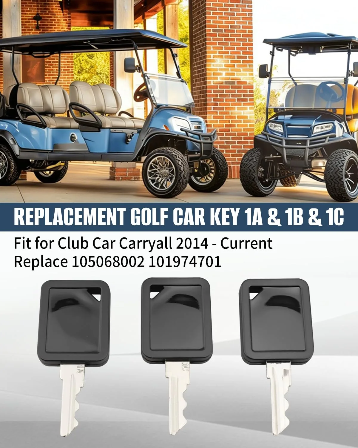 Dunyhludx Club Car Golf Cart Replacement Key Set image 2