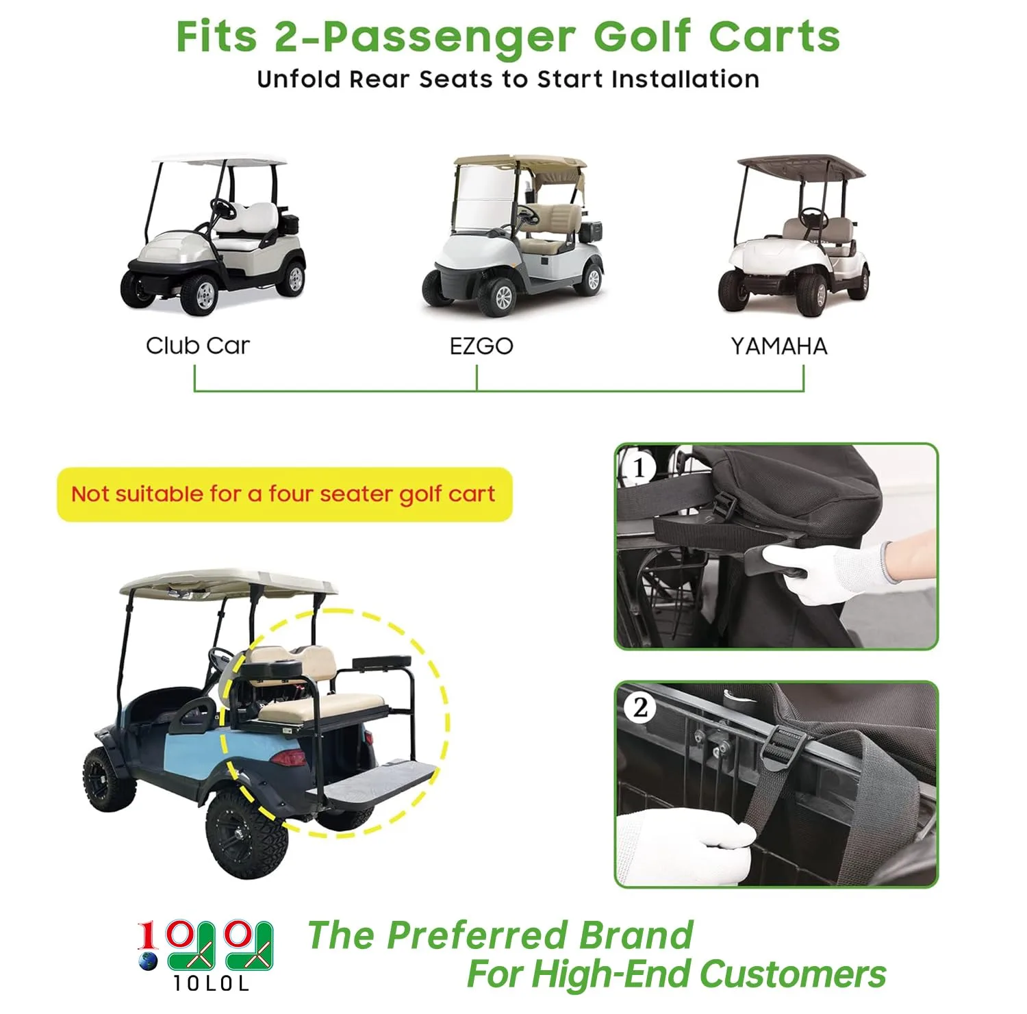 10L0L Golf Cart Cargo Bag for 2-Passenger Carts image 2