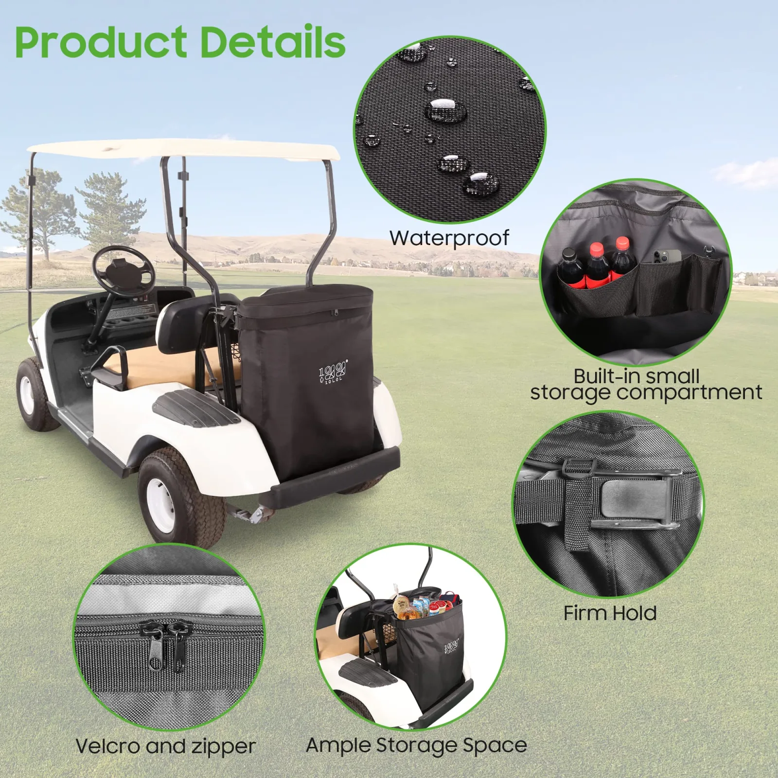 10L0L Golf Cart Cargo Bag for 2-Passenger Carts image 3