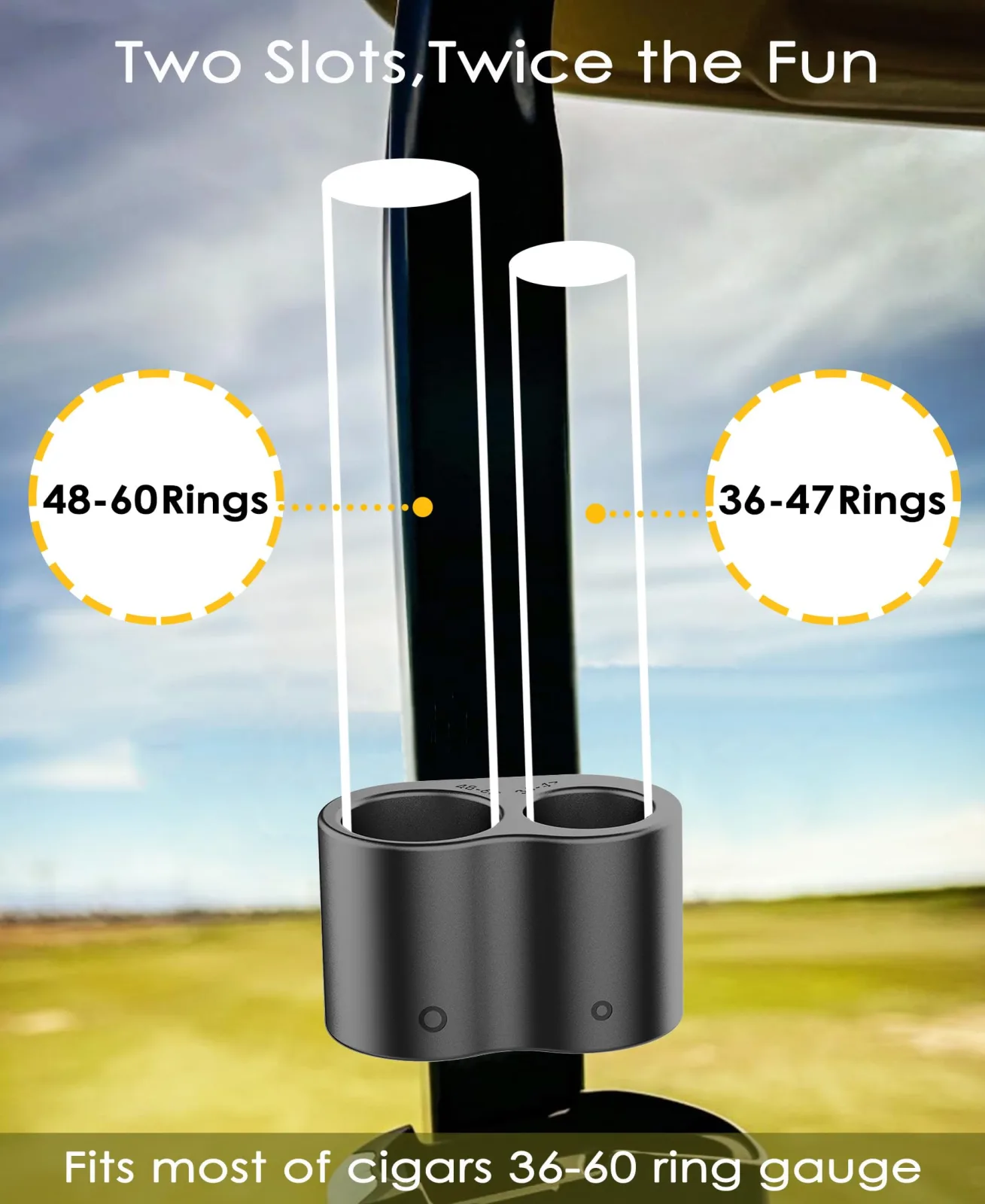 eddyrise Magnetic Dual-Slot Silicone Cigar Holder — DCH2-Sili image 3