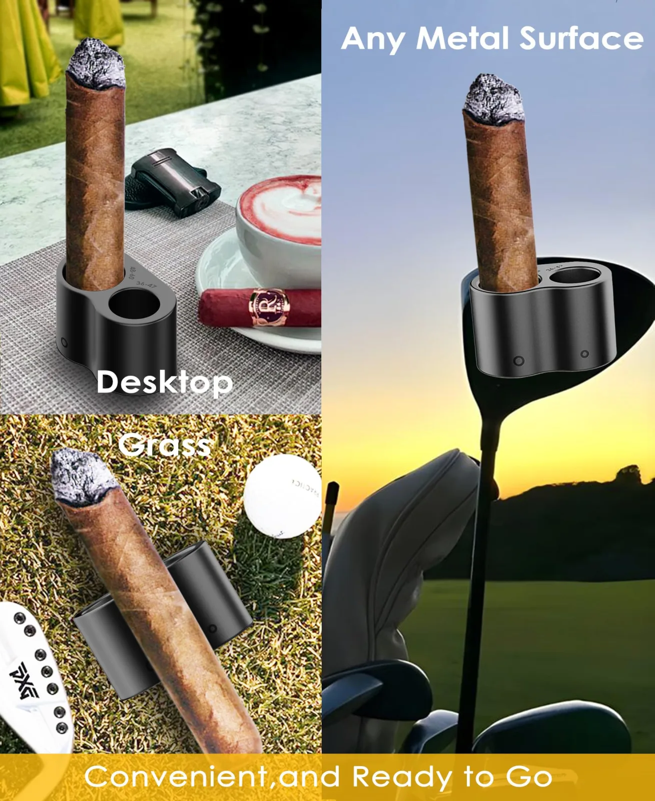 eddyrise Magnetic Dual-Slot Silicone Cigar Holder — DCH2-Sili image 4