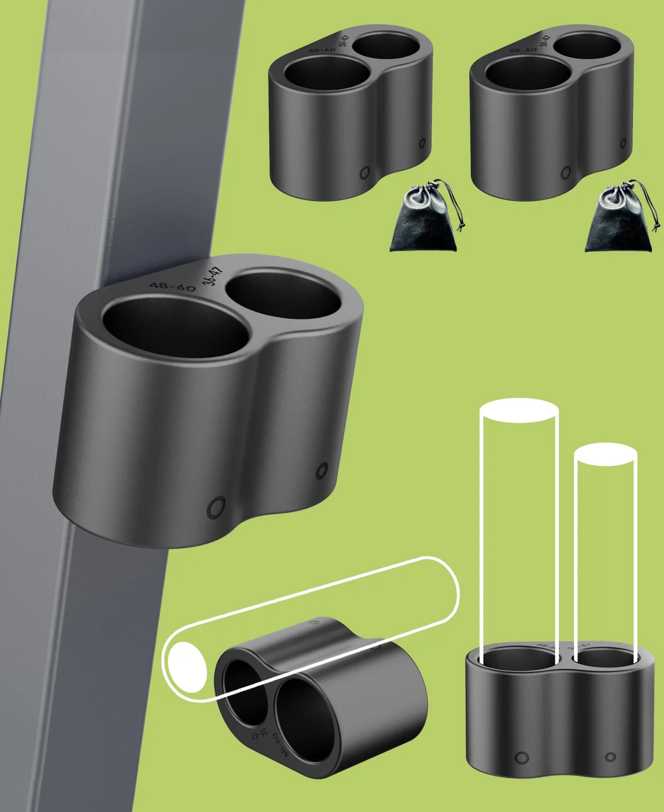 eddyrise Magnetic Dual-Slot Silicone Cigar Holder — DCH2-Sili