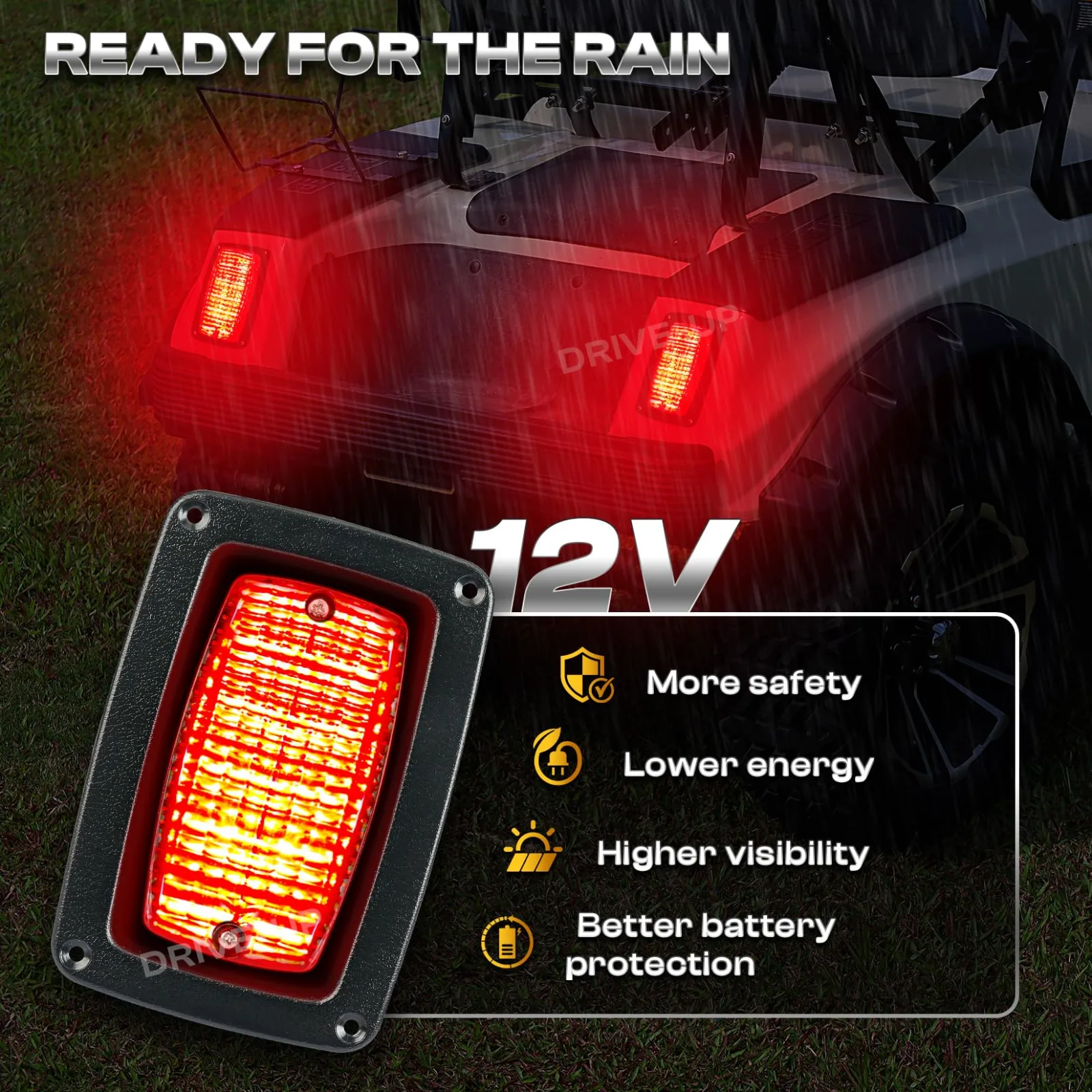 DRIVE UP LED Tail Light Kit for Club Car DS & Yamaha G-Series DU00280 image 2