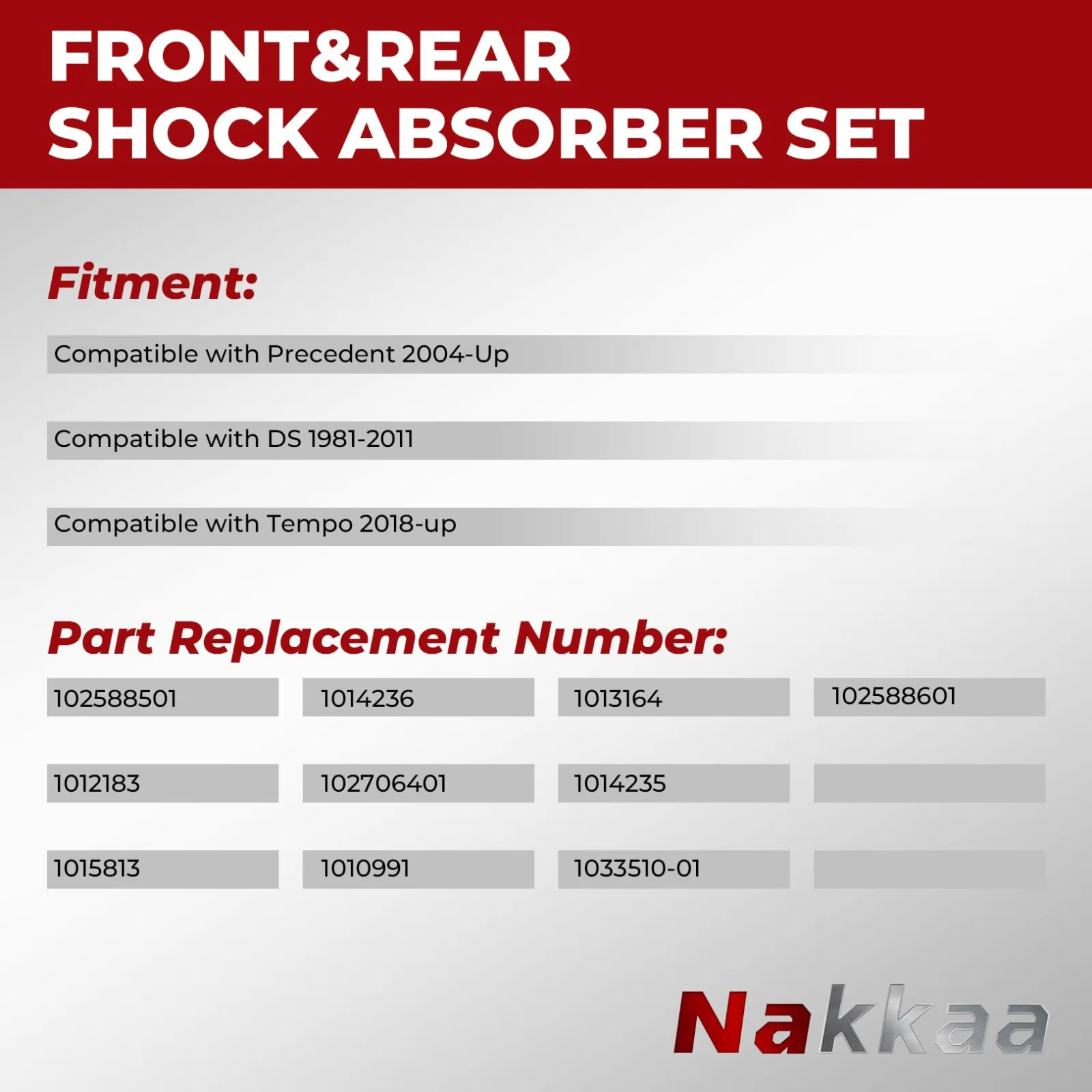 Nakkaa Club Car Precedent Front & Rear Shock Set image 2