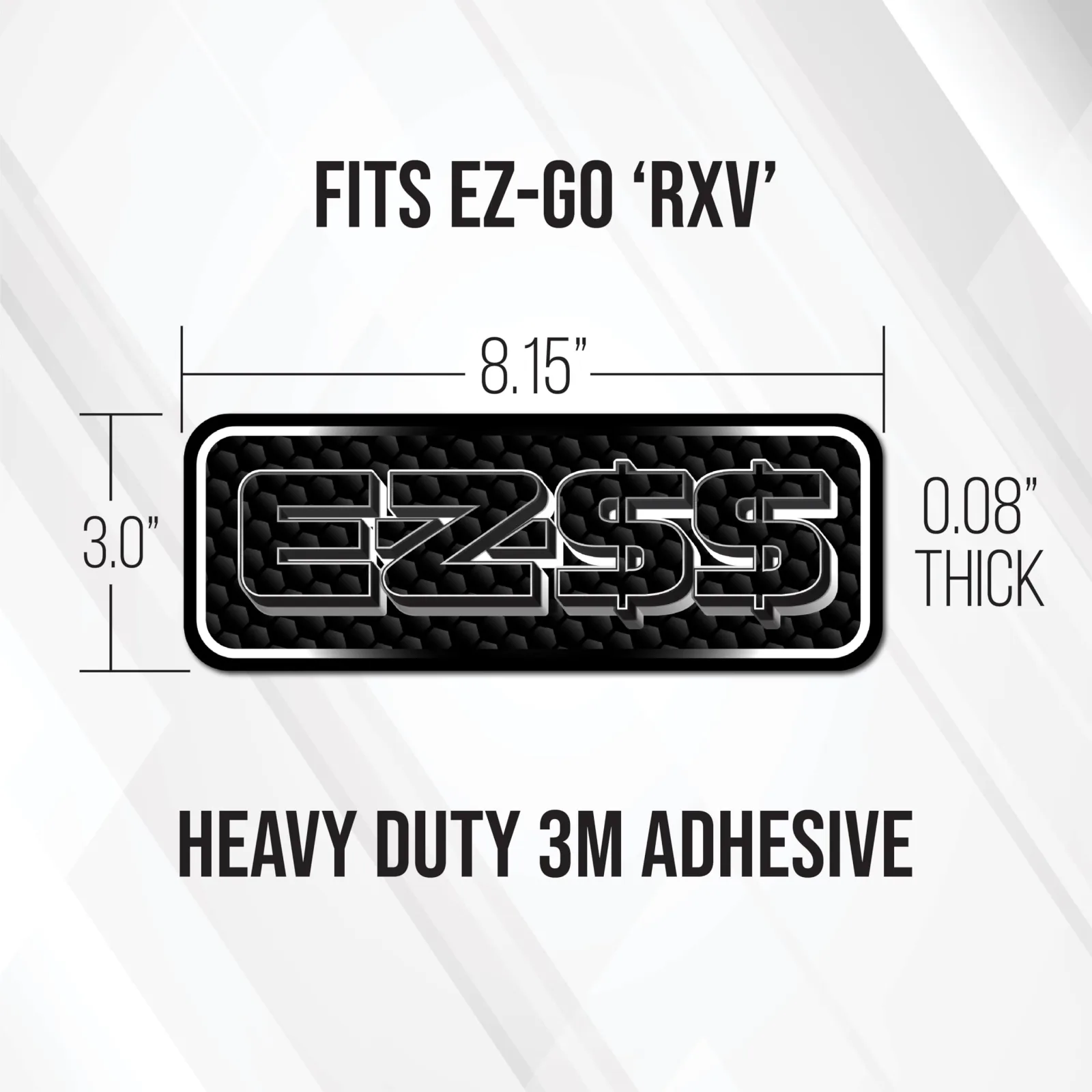 Gimme Golf USA E-Z-GO RXV Front Name Plate Emblem image 4