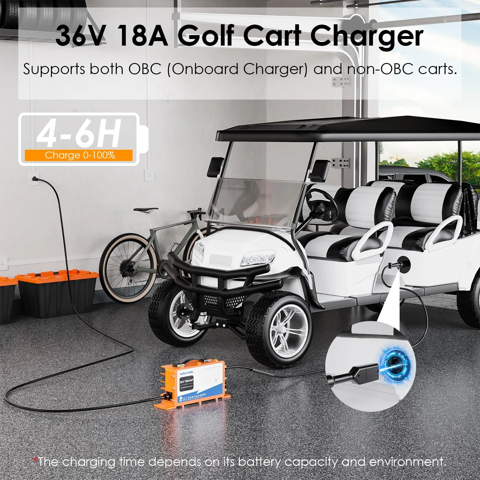 WAVLINK GS950C-3601800 36V 18A Golf Cart Charger image 2