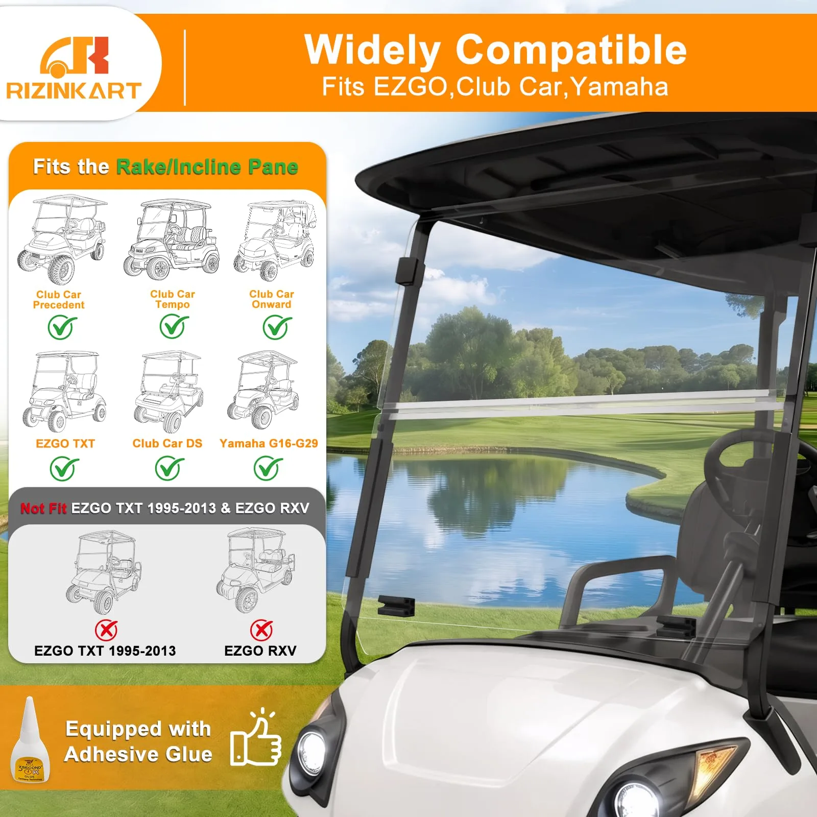 RIZINKART Golf Cart Windshield Retaining Clips image 2