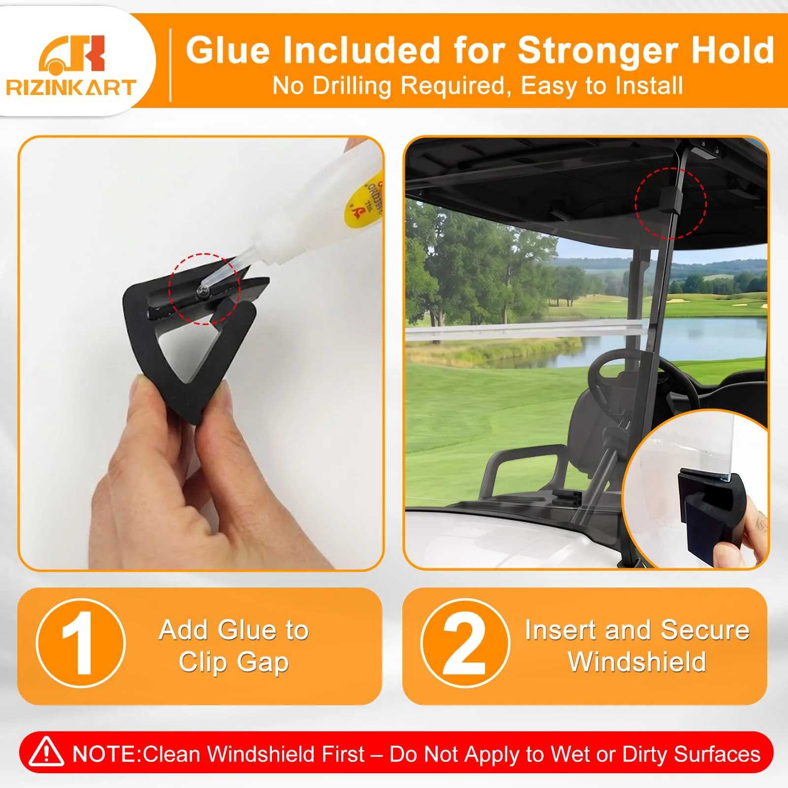 RIZINKART Golf Cart Windshield Retaining Clips image 4