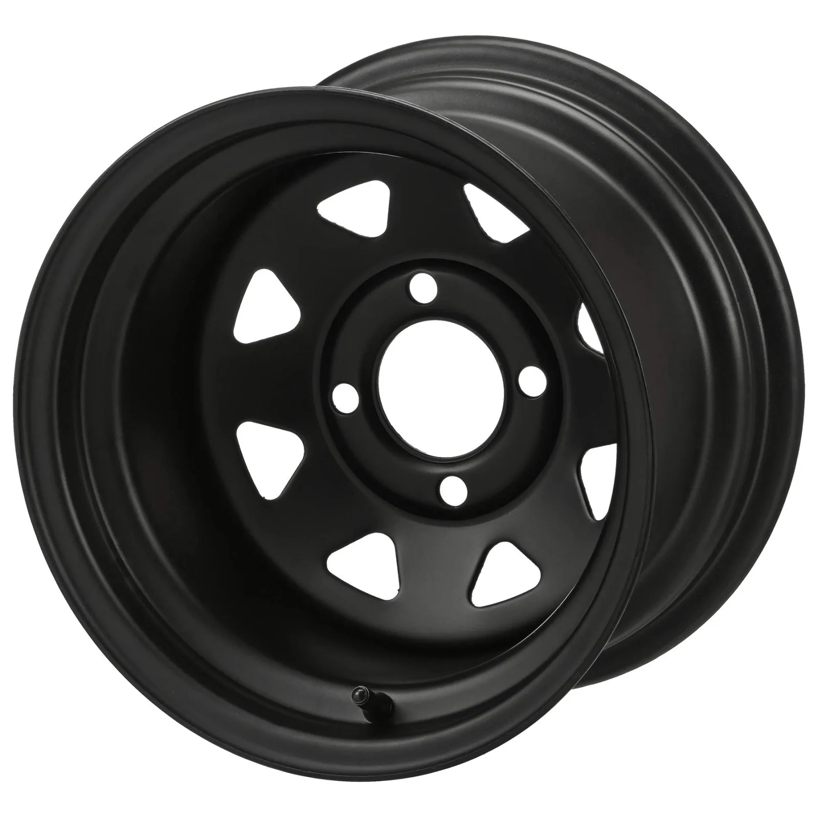 RM Cart 12" x 7" Matte Black Steel Golf Cart Wheel – 12001