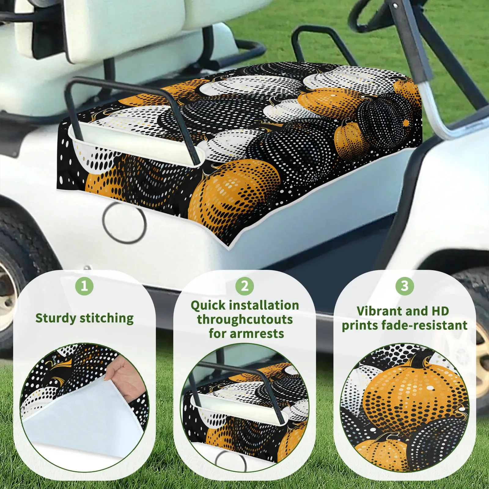 Tiveruda Golf Cart Seat Cover for Double Seats, 51 x 31 in image 3