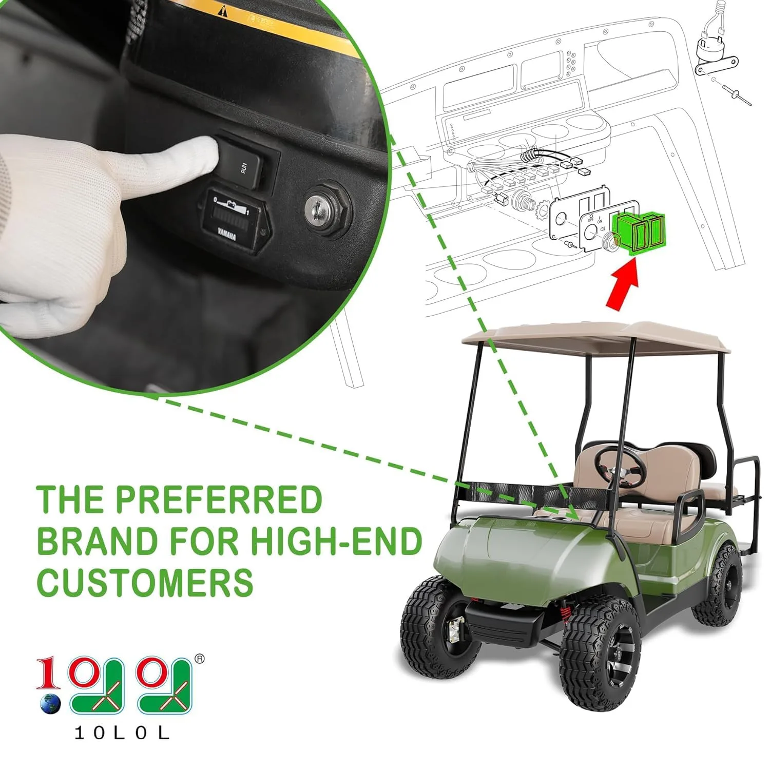 10L0L Tow/Run Switch for Yamaha G29/Drive 2010-2014 image 2