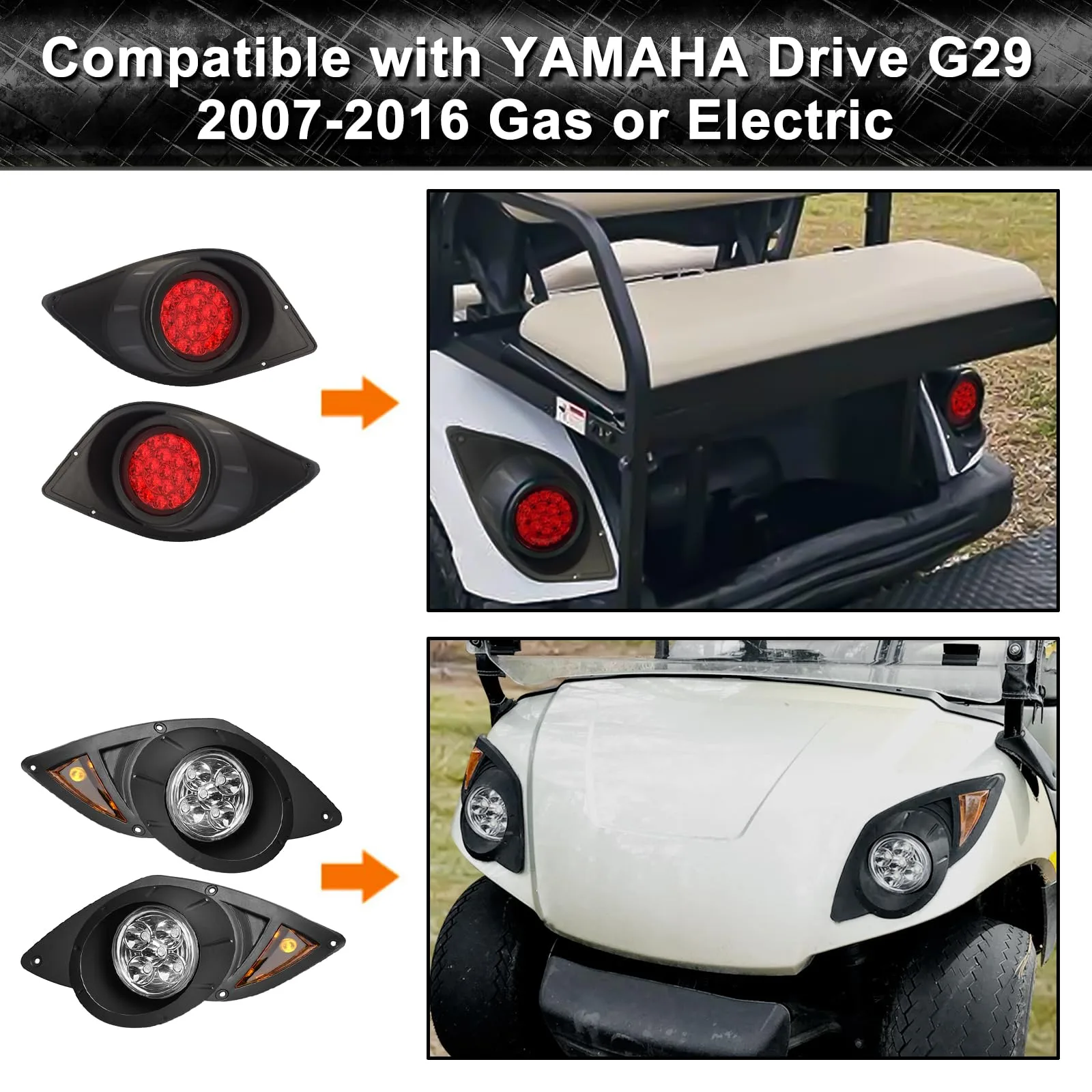 Orle Oko LED Light Kit for Yamaha G29 Drive Golf Cart image 2