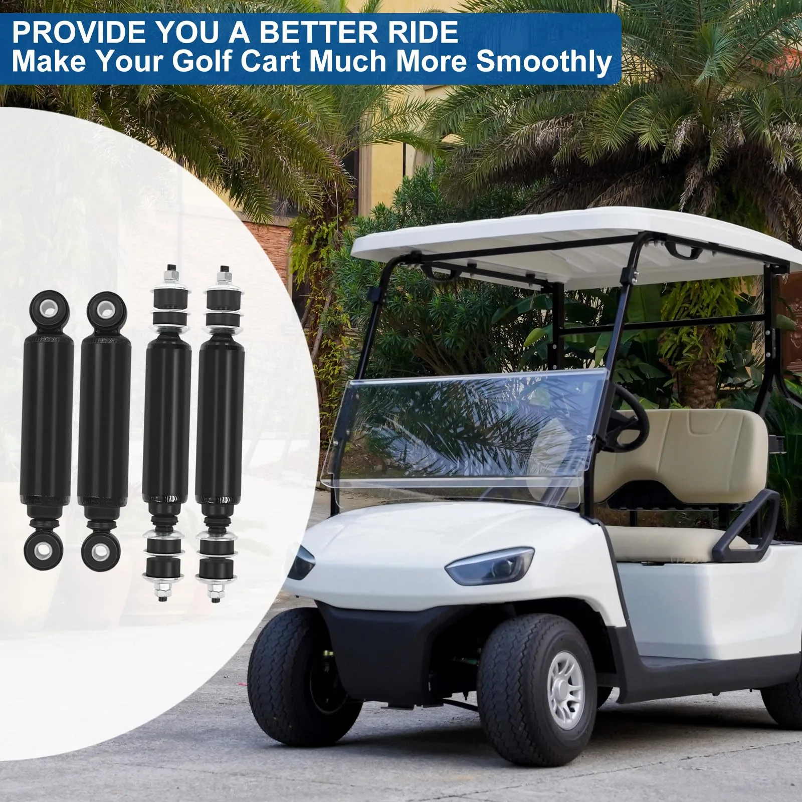 EZINSTL Club Car DS Front and Rear Shock Absorber Set image 3