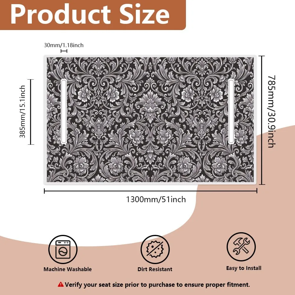 TNKBREEZE Golf Cart Seat Cover, 51 x 31 in image 2