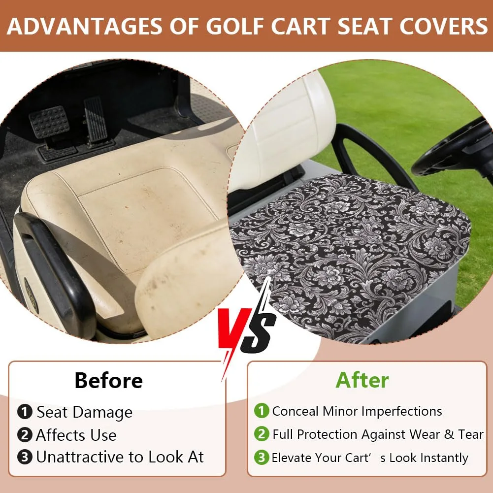 TNKBREEZE Golf Cart Seat Cover, 51 x 31 in image 3