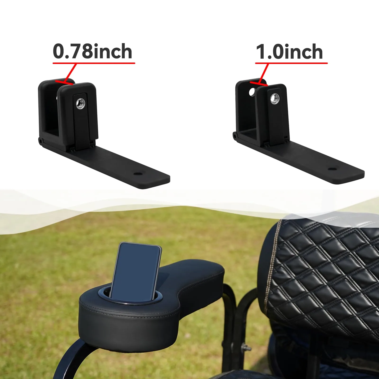 HANGKUNNEE Golf Cart Rear Seat Armrest With Cup Holder image 2