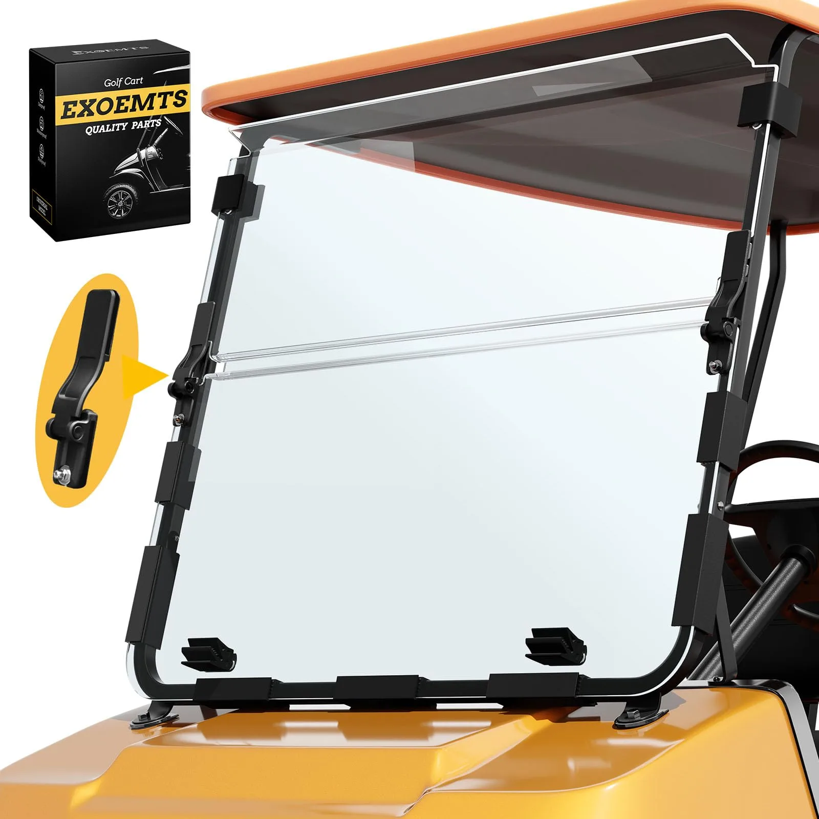 EXOEMTS Foldable Windshield for Club Car DS 1982-2000.5