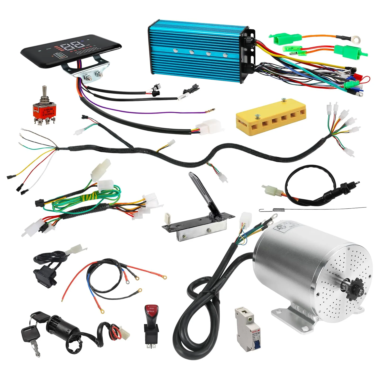 REBEKAMODS 60V 2500W Brushless Motor & 36-72V Controller Kit TD574+TD224-2