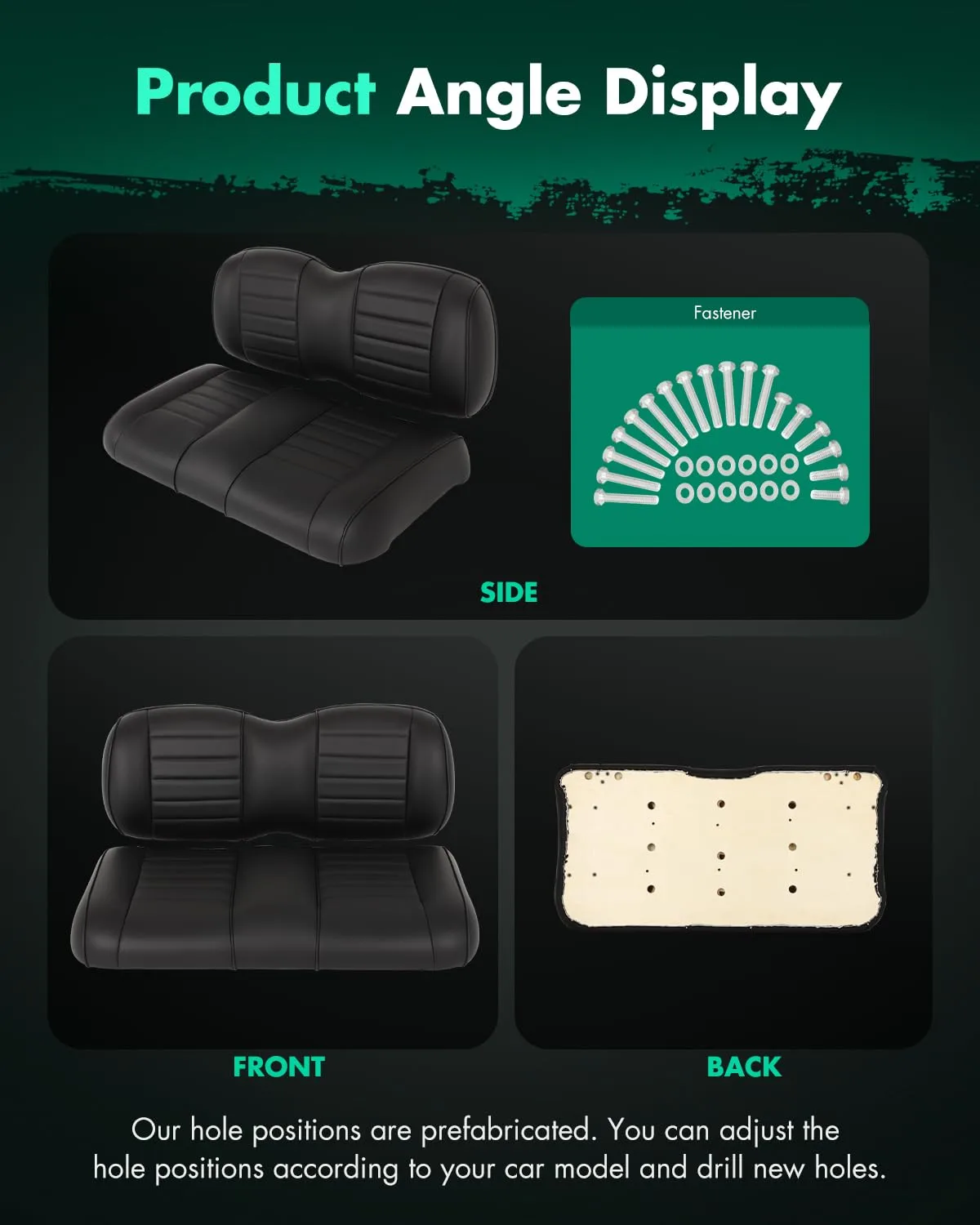 SCITOO Front Seat Cushion Kit for E-Z-GO TXT — 176692-5336-1035026753 image 3