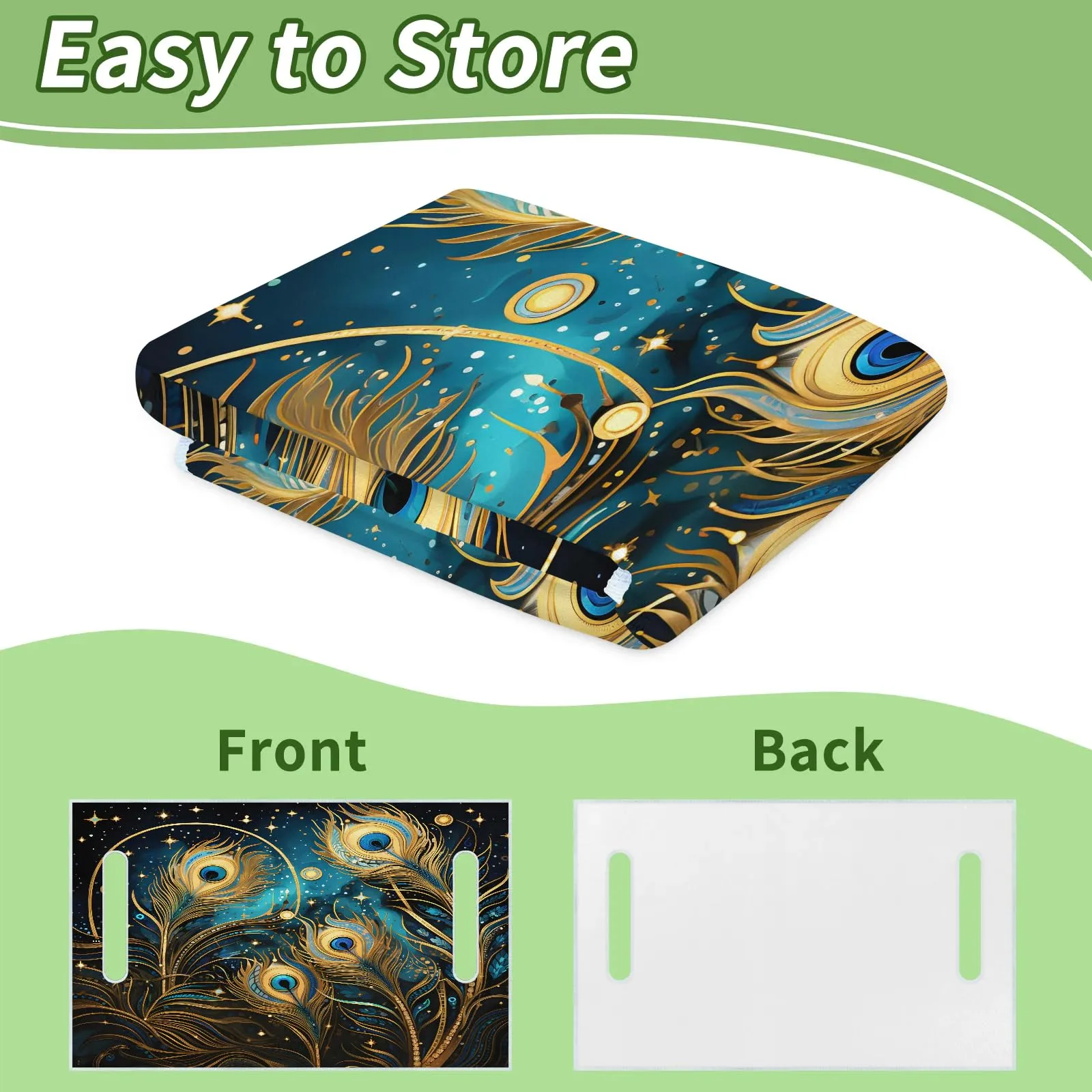 Tiveruda Feather Pattern Golf Cart Seat Cover, 51 x 31 in image 4