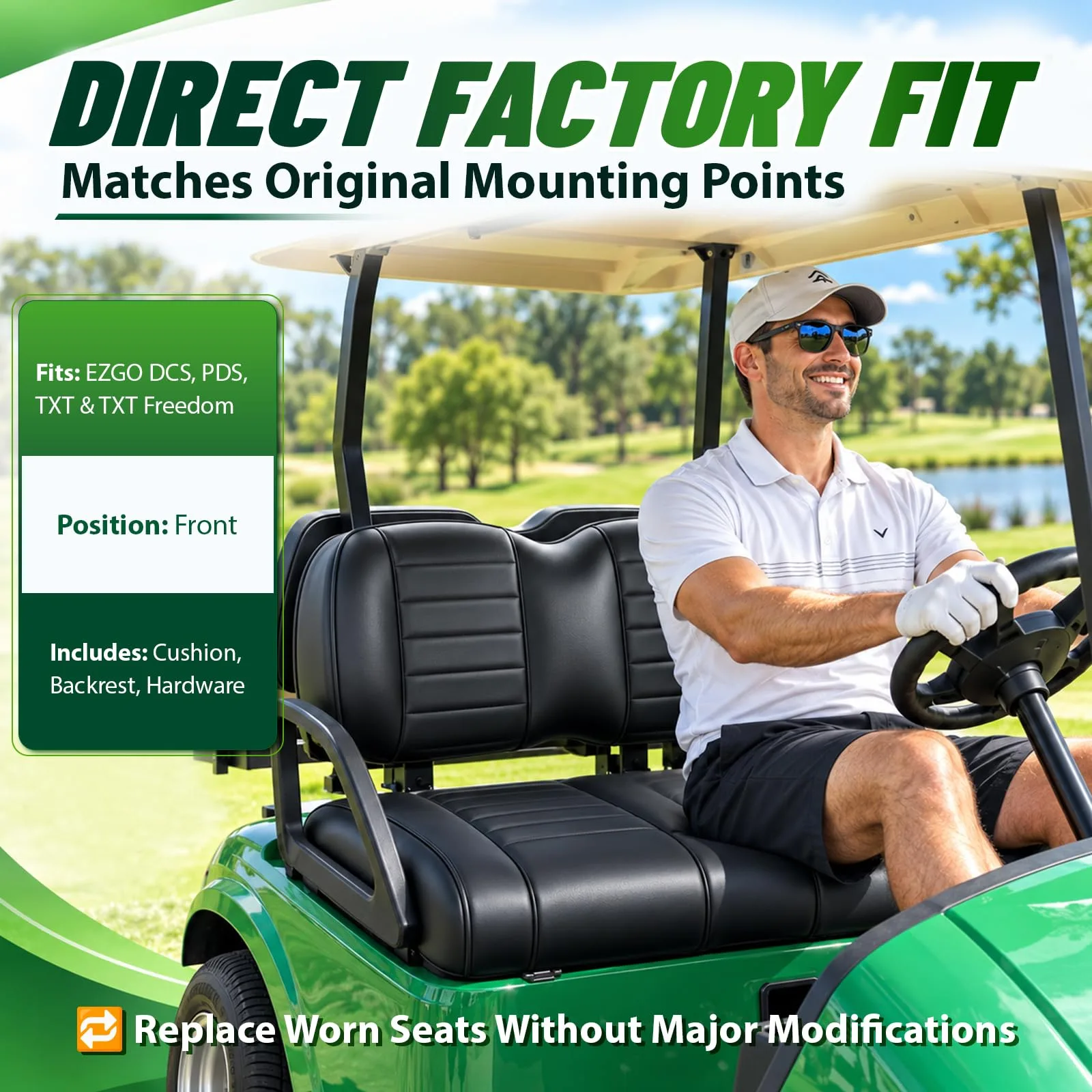 ProCartFit Front Seat Set for E-Z-GO TXT, DCS & PDS image 2