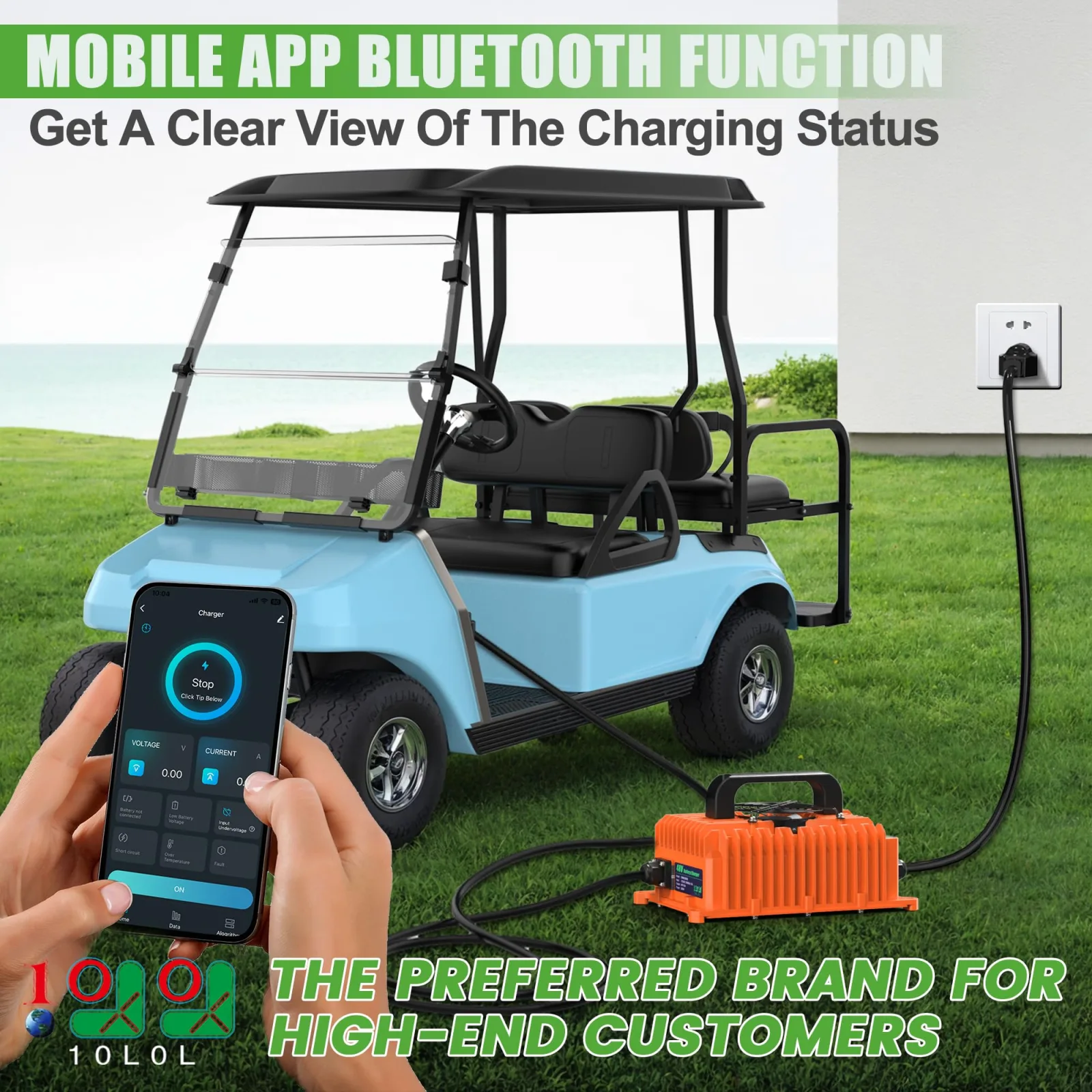 10L0L 15A 48V Charger for Club Car DS and Precedent image 2