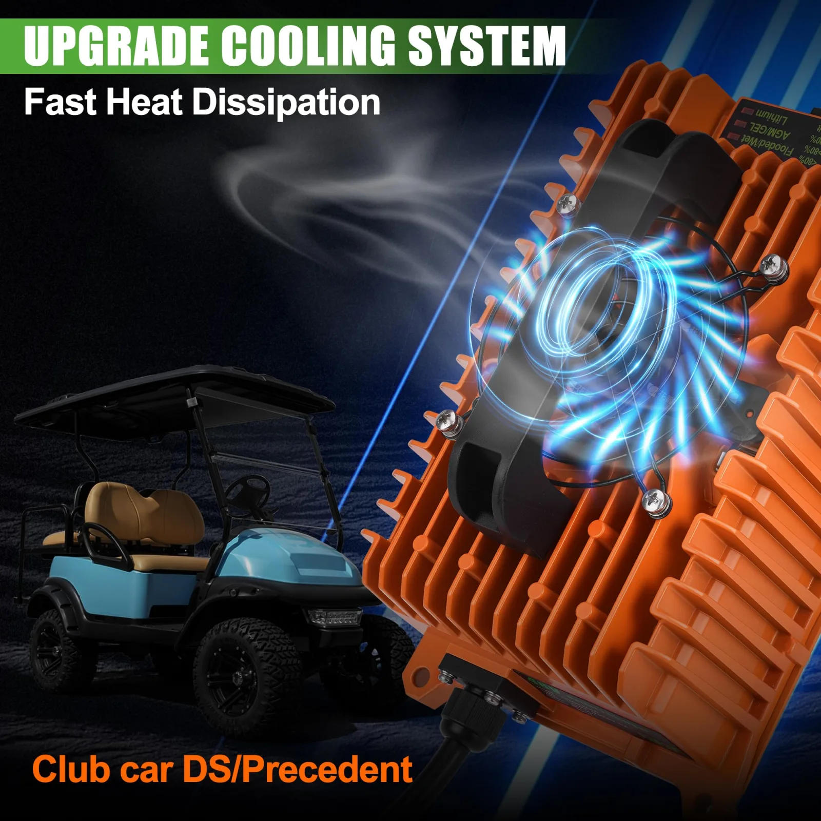 10L0L 15A 48V Charger for Club Car DS and Precedent image 4
