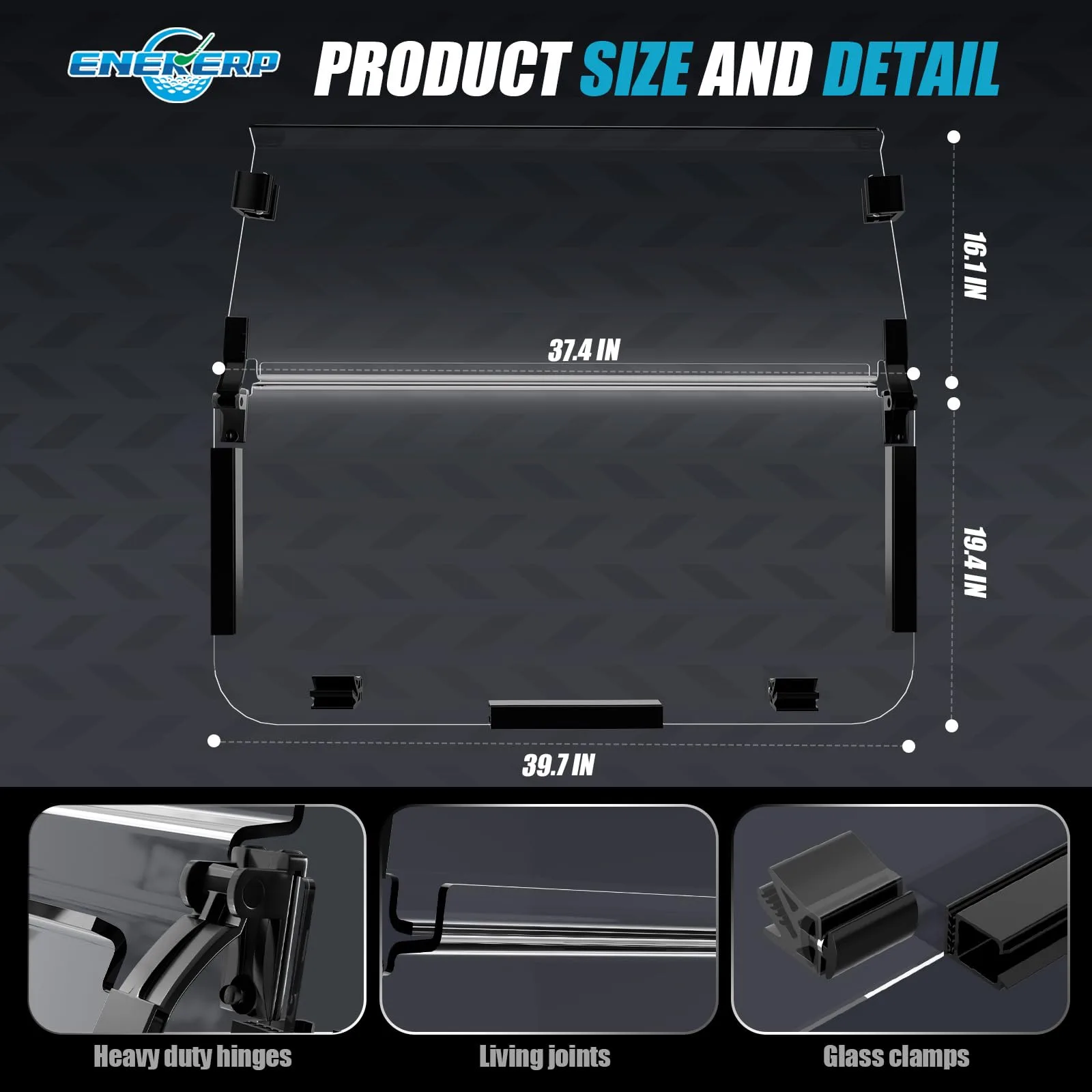 ENEKERP Club Car DS Windshield 2000-Up, Fold-Down image 3