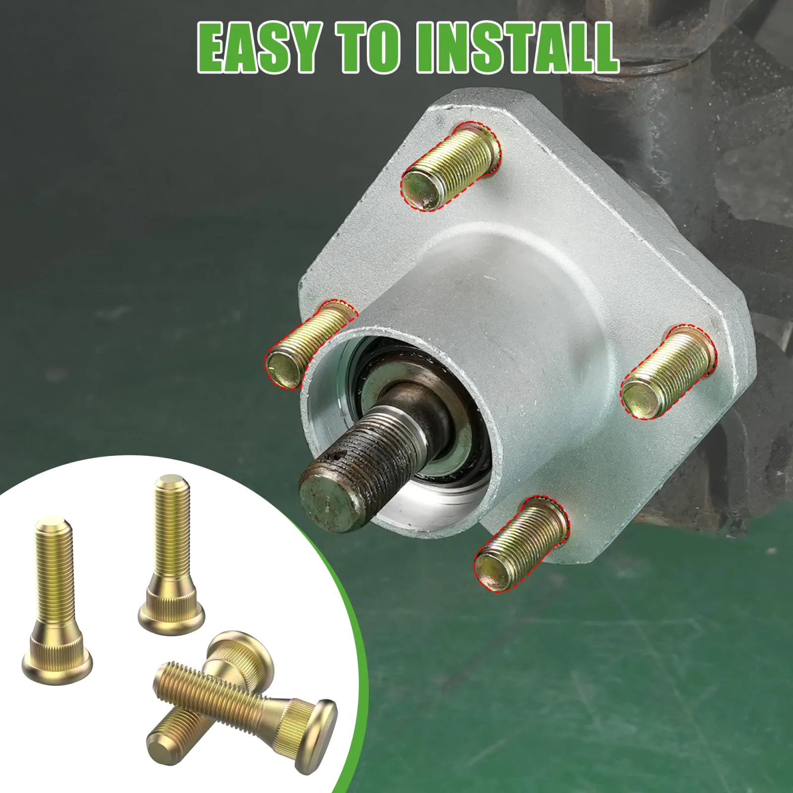 10L0L Lug Stud Bolts for Club Car DS, 103477901 image 4