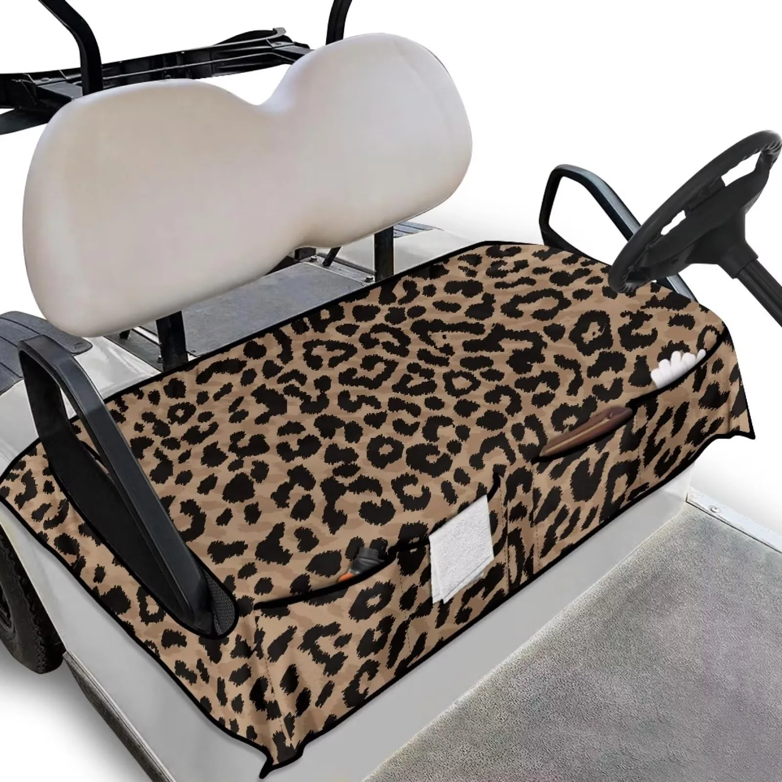 Knextrepoy Golf Cart Seat Cover with Pockets