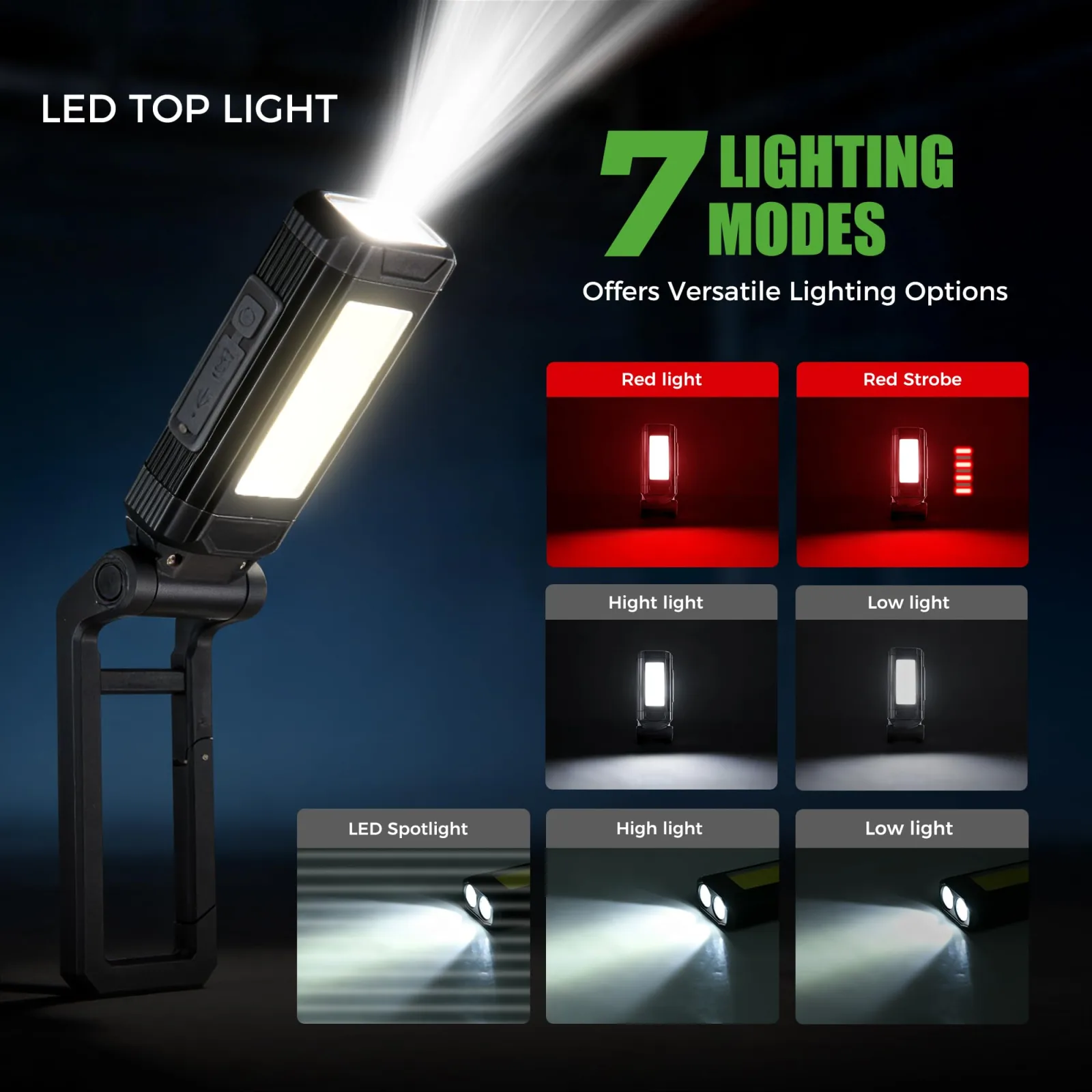 10L0L Magnetic Golf Cart LED Light with 360° Rotation image 3