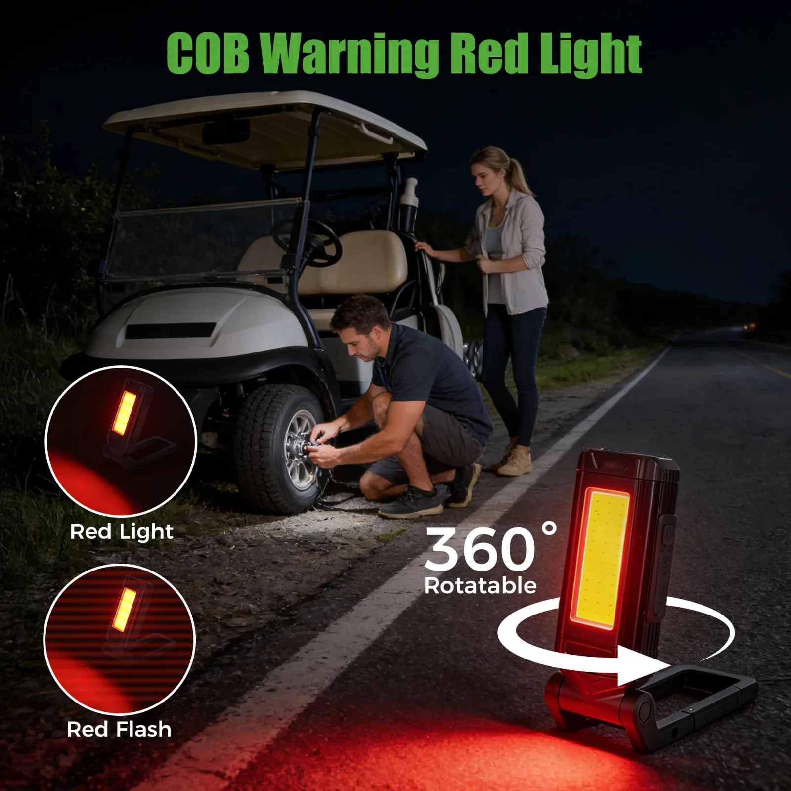 10L0L Magnetic Golf Cart LED Light with 360° Rotation image 4