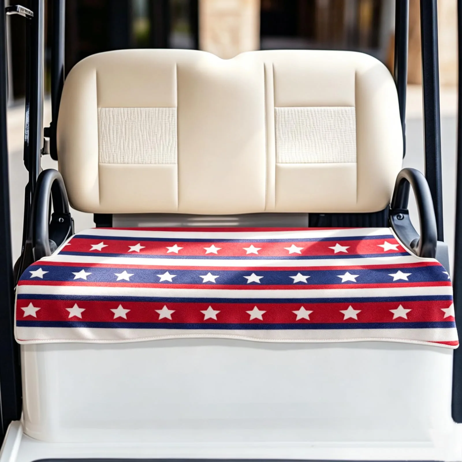 ORIGACH US Flag Golf Cart Seat Cover 51 x 31.9 Inch