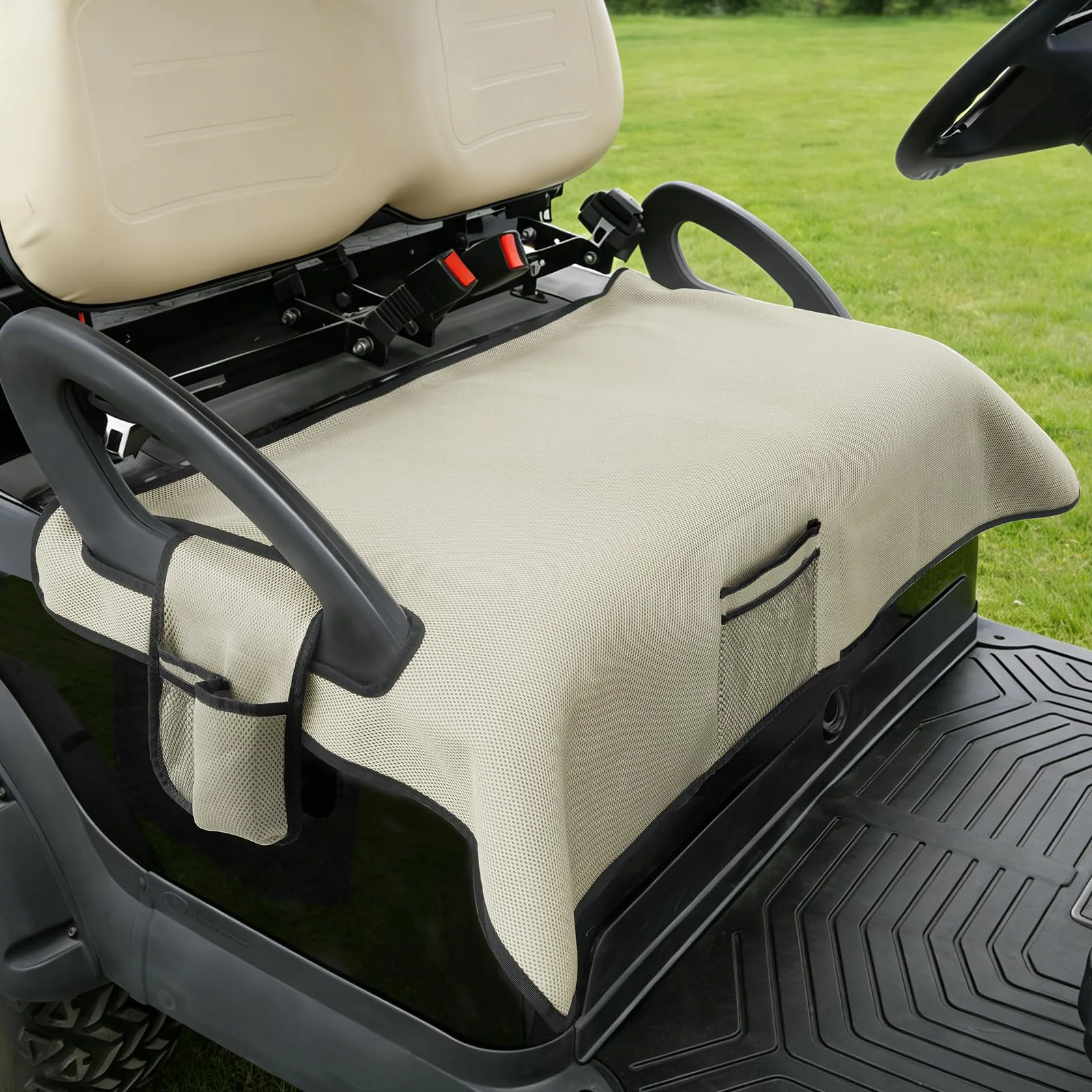 FIXHAWK Golf Cart Seat Cover for Club Car & E-Z-GO — Beige