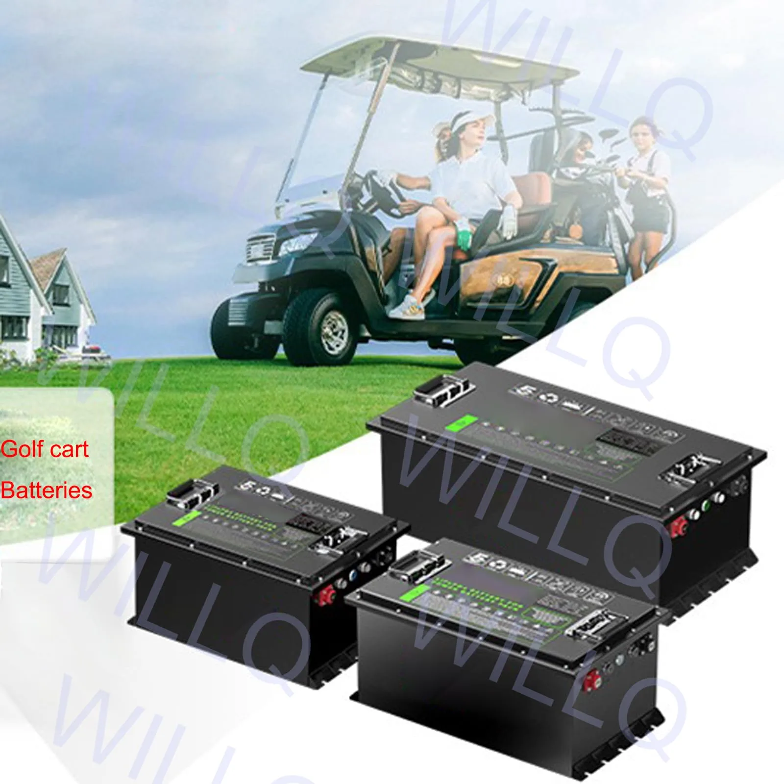 WILLQR 105Ah Lithium Golf Cart Battery with Charger image 3