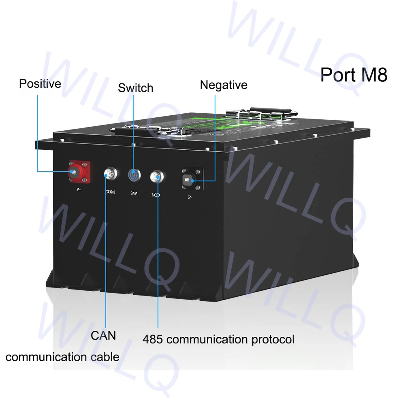 WILLQR 105Ah Lithium Golf Cart Battery with Charger image 4