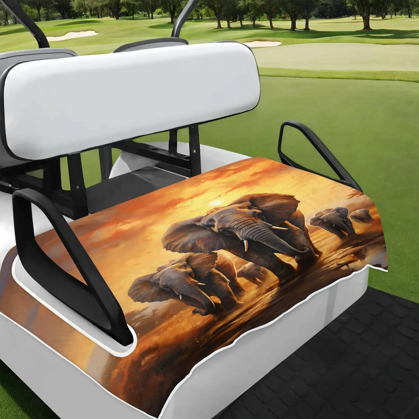 Tiveruda Golf Cart Seat Cover for Double Seats, 51 x 31 in