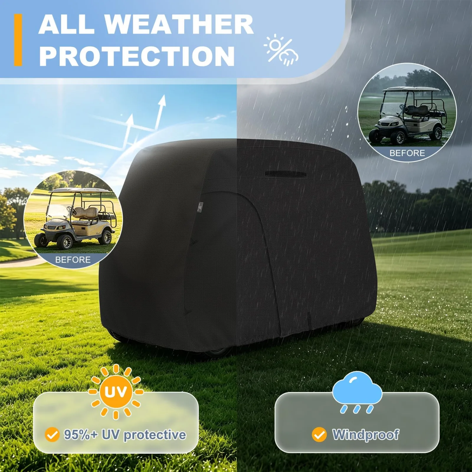 ZLXMRUT Golf Cart Cover for Club Car Tempo image 2