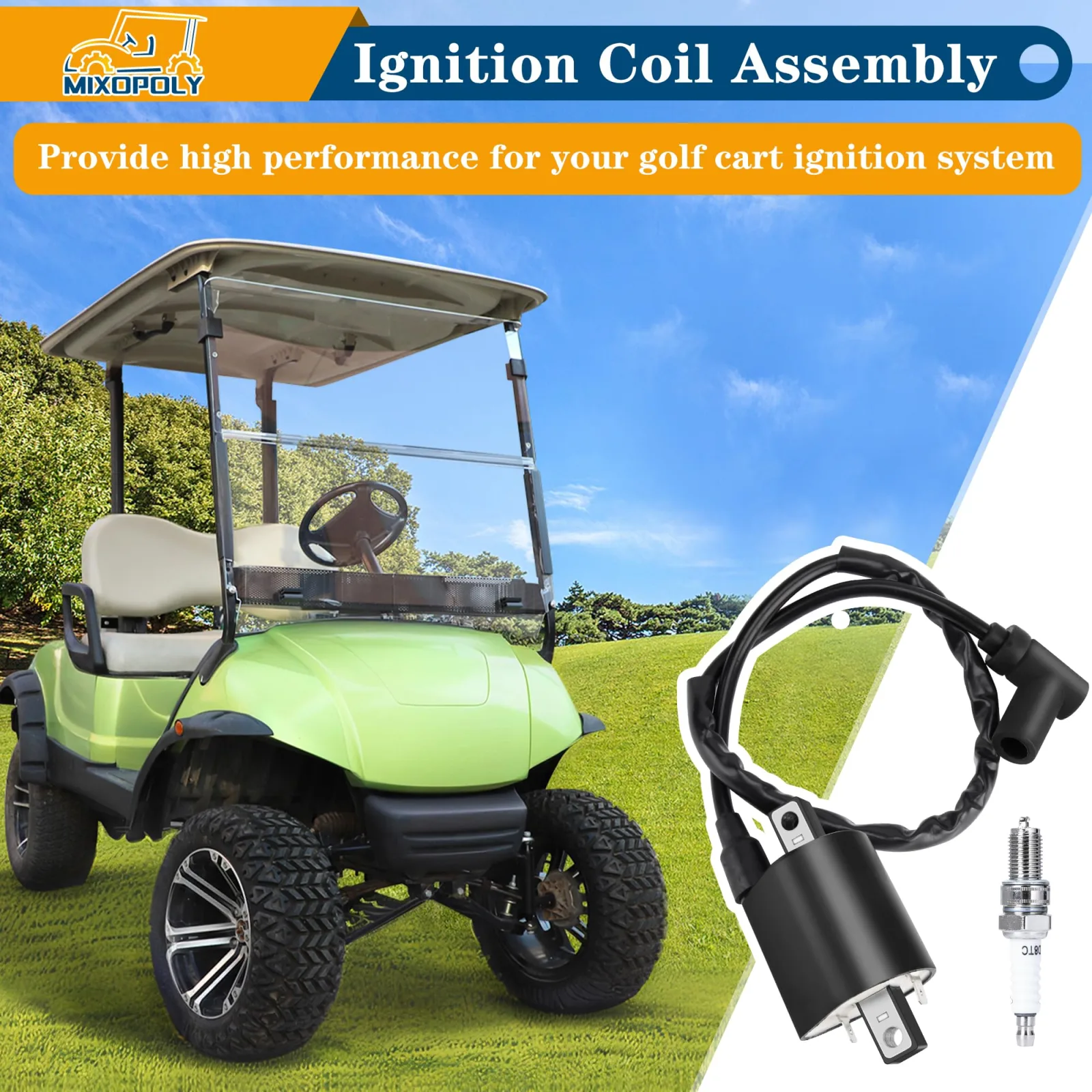 Mixopoly Ignition Coil for Yamaha Gas Golf Carts image 2