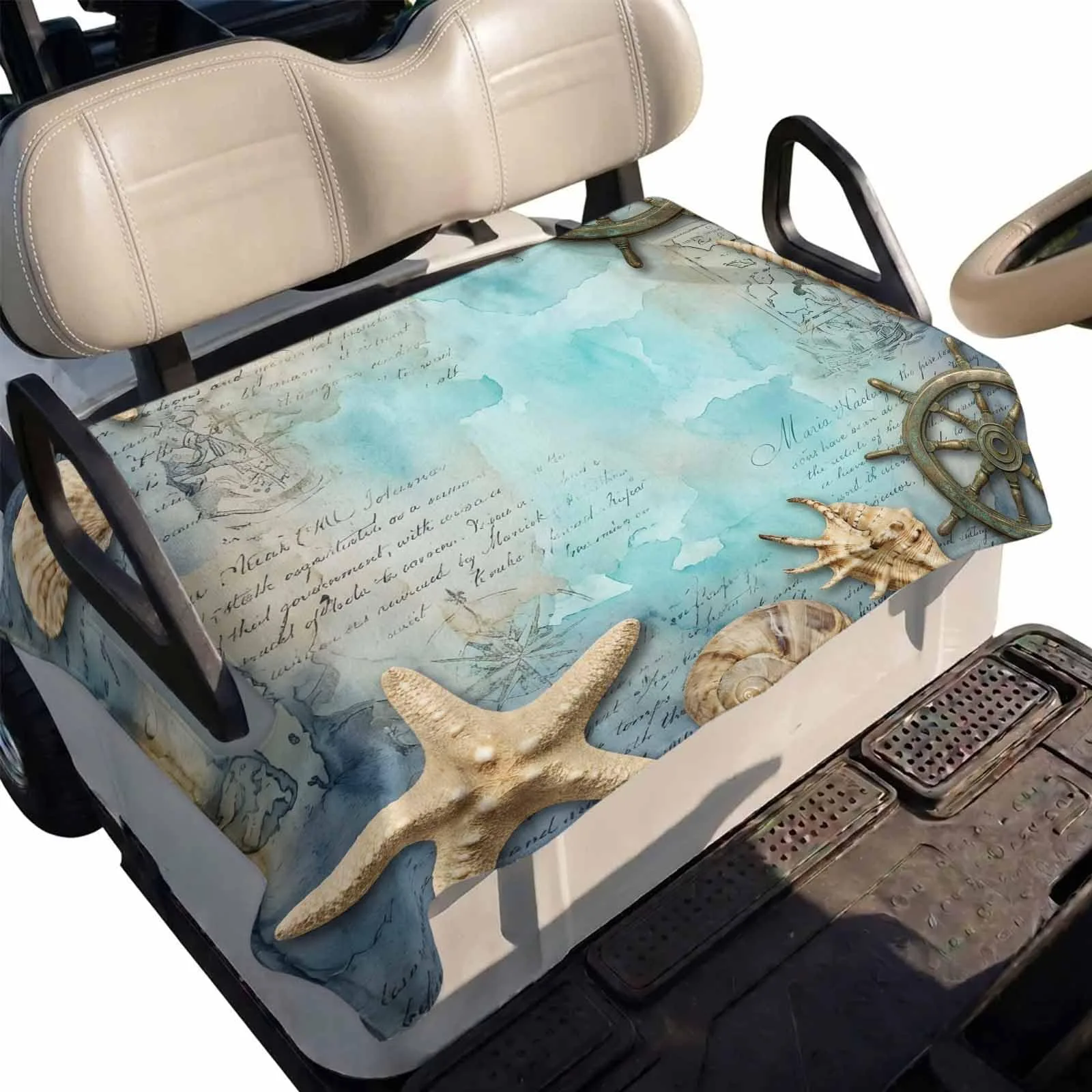 DecorLovee Nautical Golf Cart Seat Cover 51 x 31 in