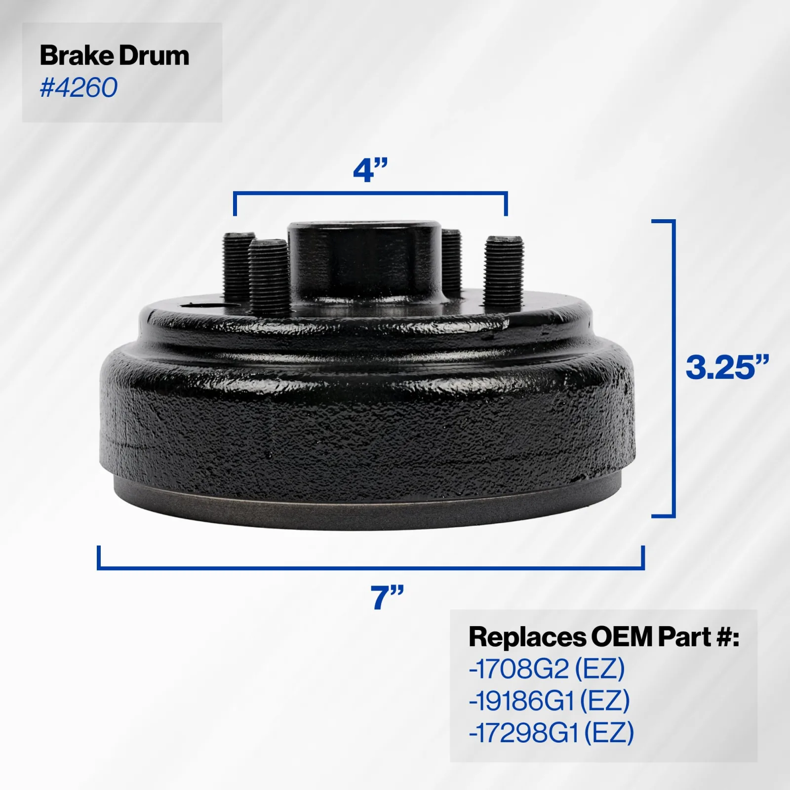 Performance Plus Carts 24-Spline Brake Drum 4260 image 3