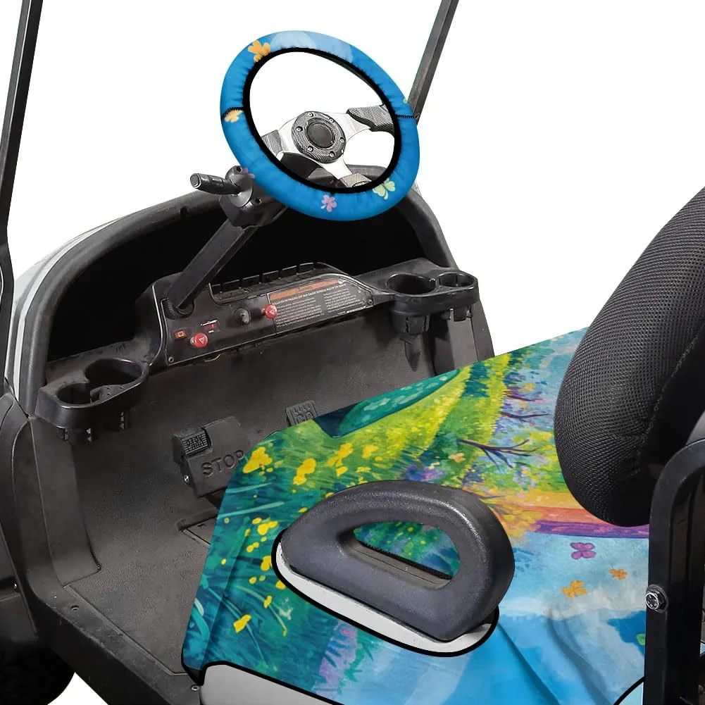 Knextrepoy Golf Cart Seat & Steering Wheel Cover Set image 2