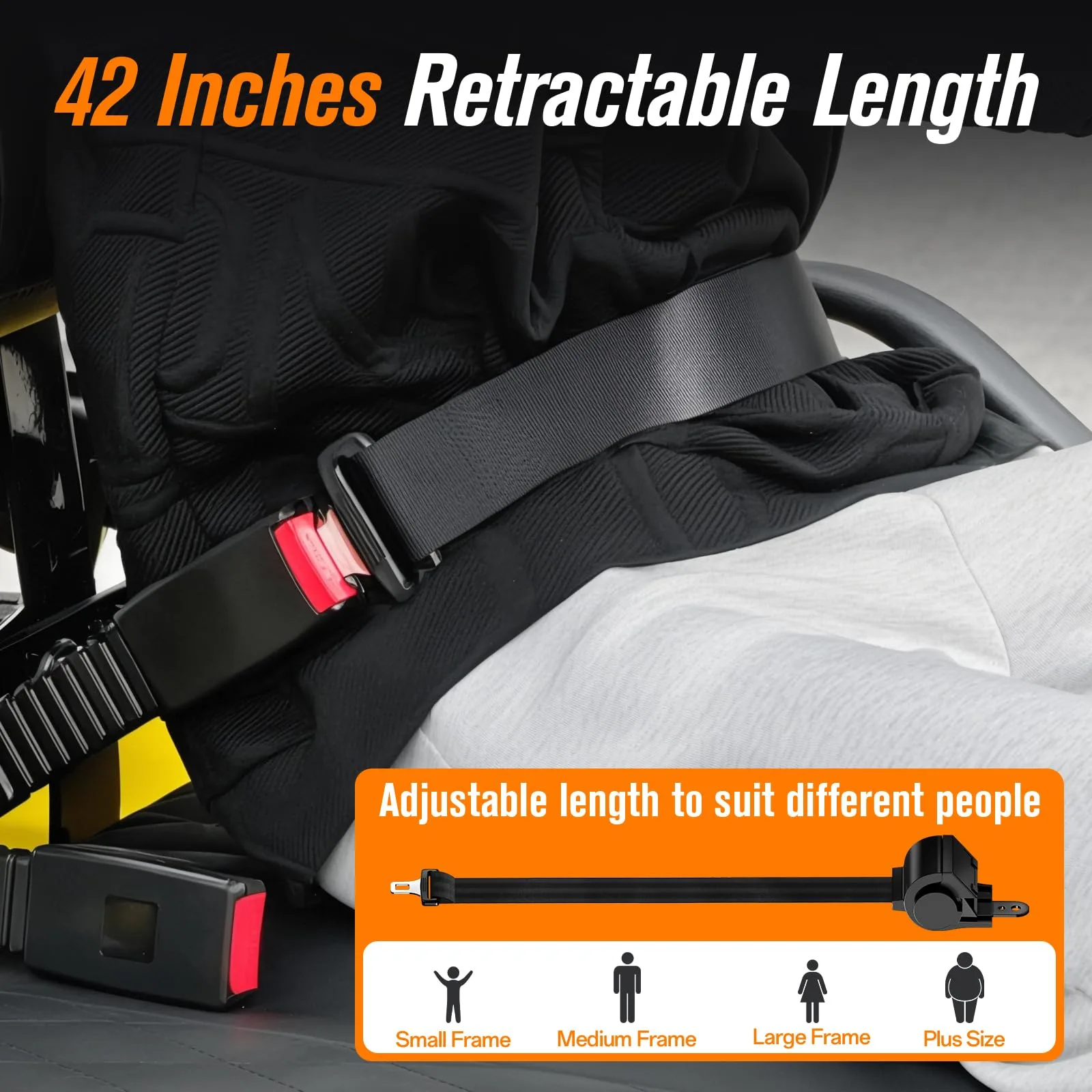 GODCTSUP 4-Seat Golf Cart Retractable Seat Belt Kit image 2