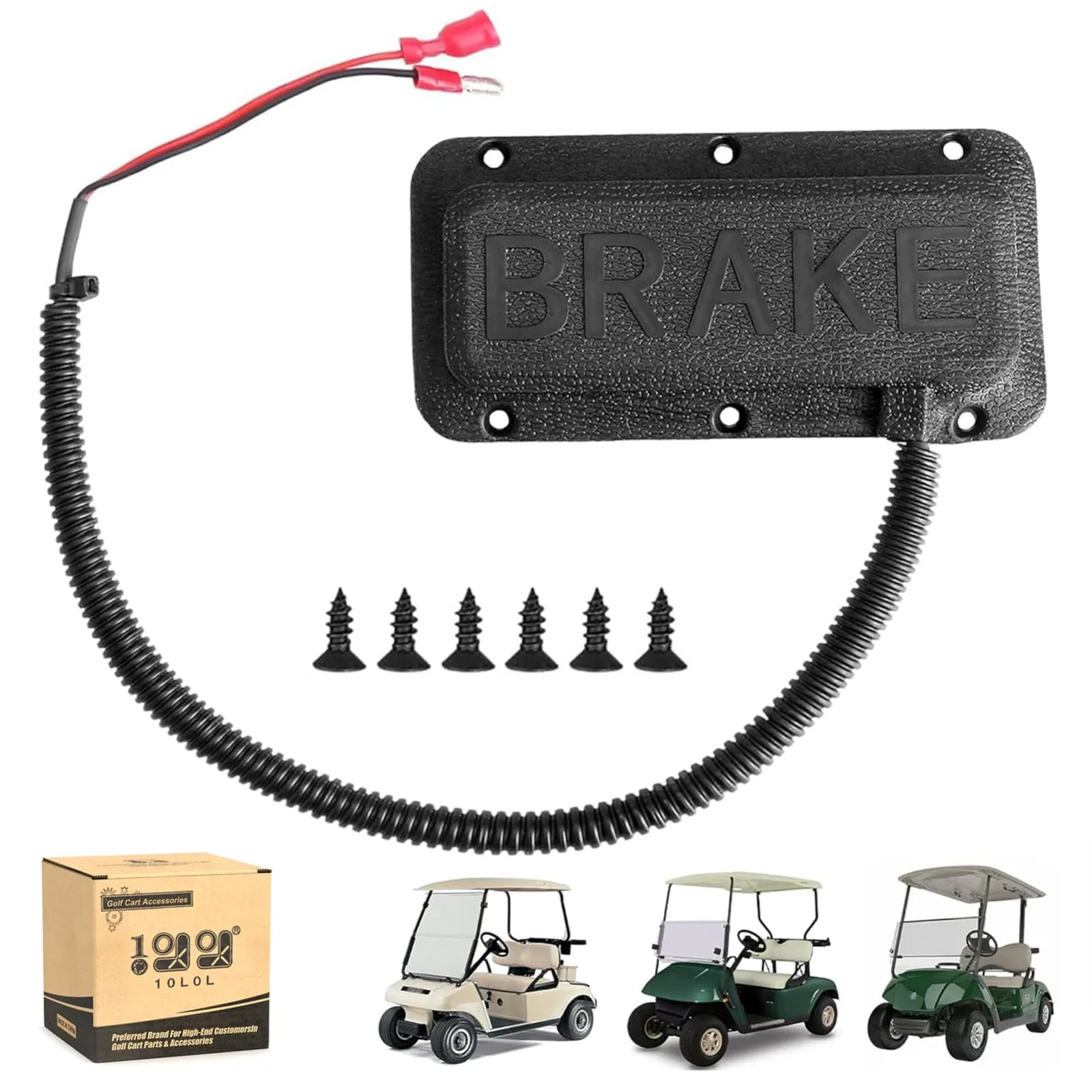 10L0L Golf Cart Brake Light Pad Switch for Yamaha, E-Z-GO & Club Car