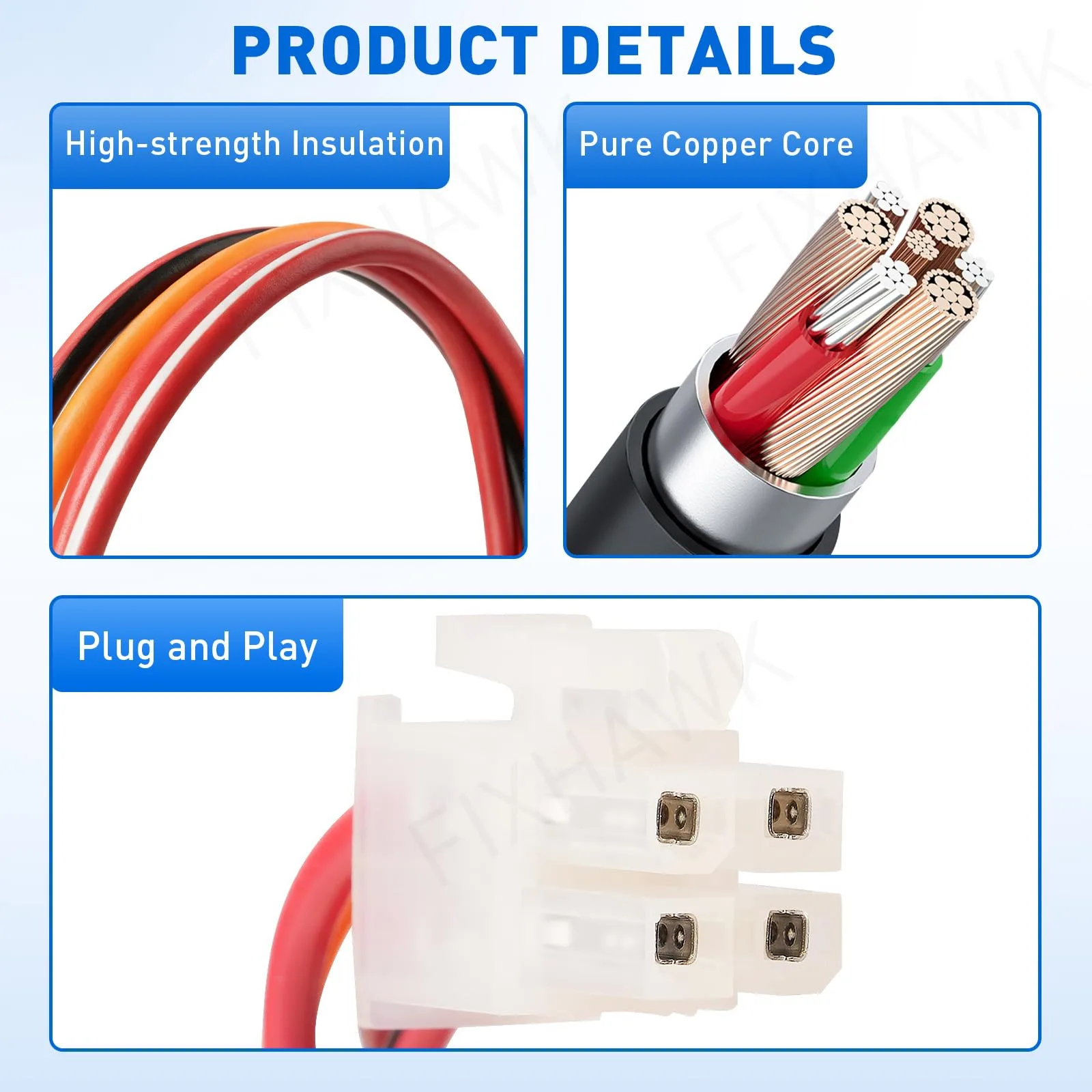 FIXHAWK E-Z-GO Run/Tow Switch with Wires image 4
